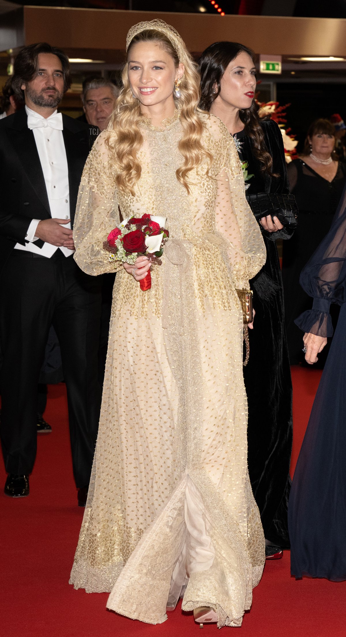 Dimitri Rassam, Beatrice Borromeo, Tatiana Santo Domingo, Princess Caroline of Hanover and Charlotte Casiraghi attend a Gala at the Grimaldi Forum during the Monaco National Day on November 19, 2022 in Monte-Carlo, Monaco