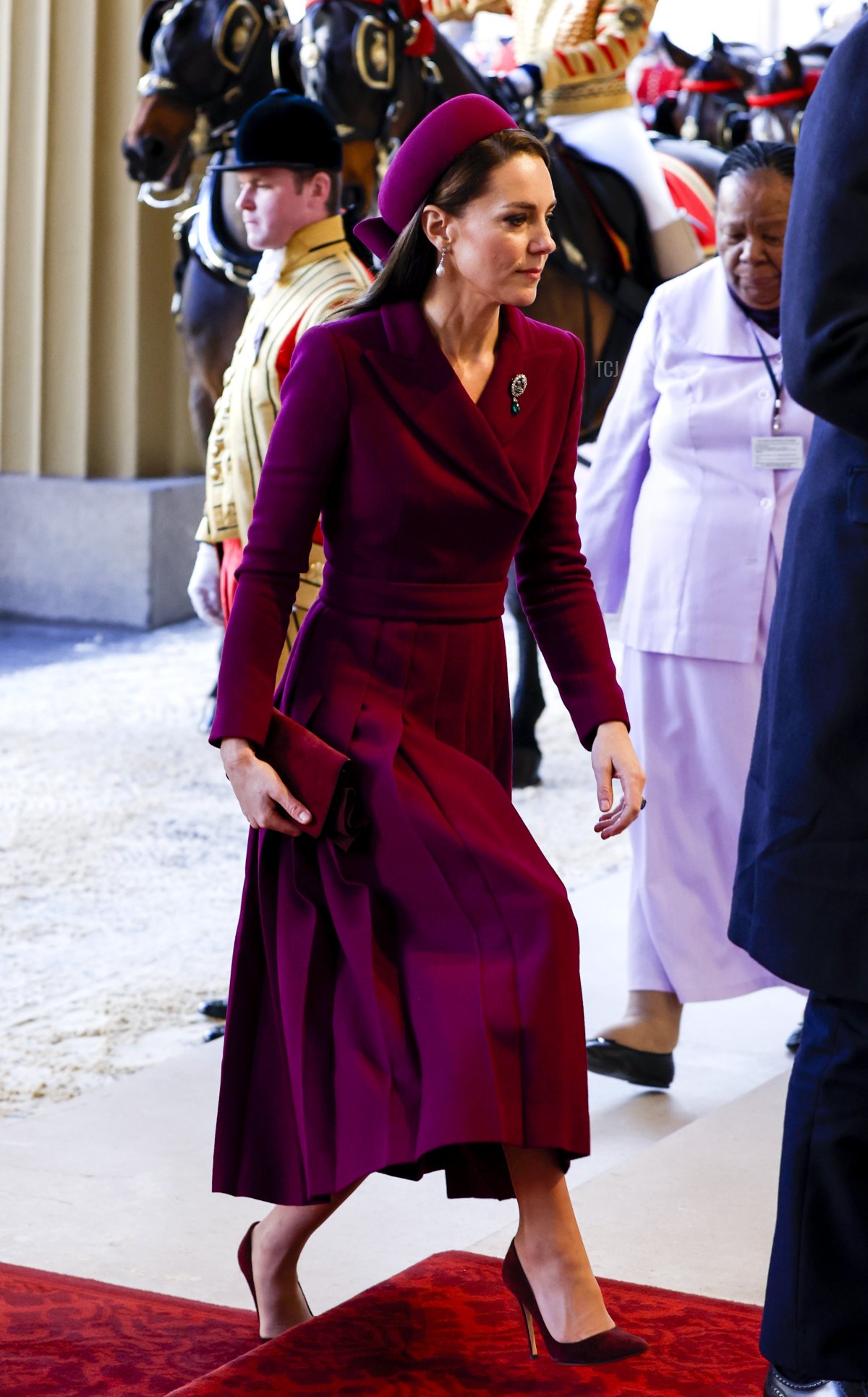 Catherine, Princess of Wales is seen leaving Buckingham Palace on November 22, 2022 in London, England