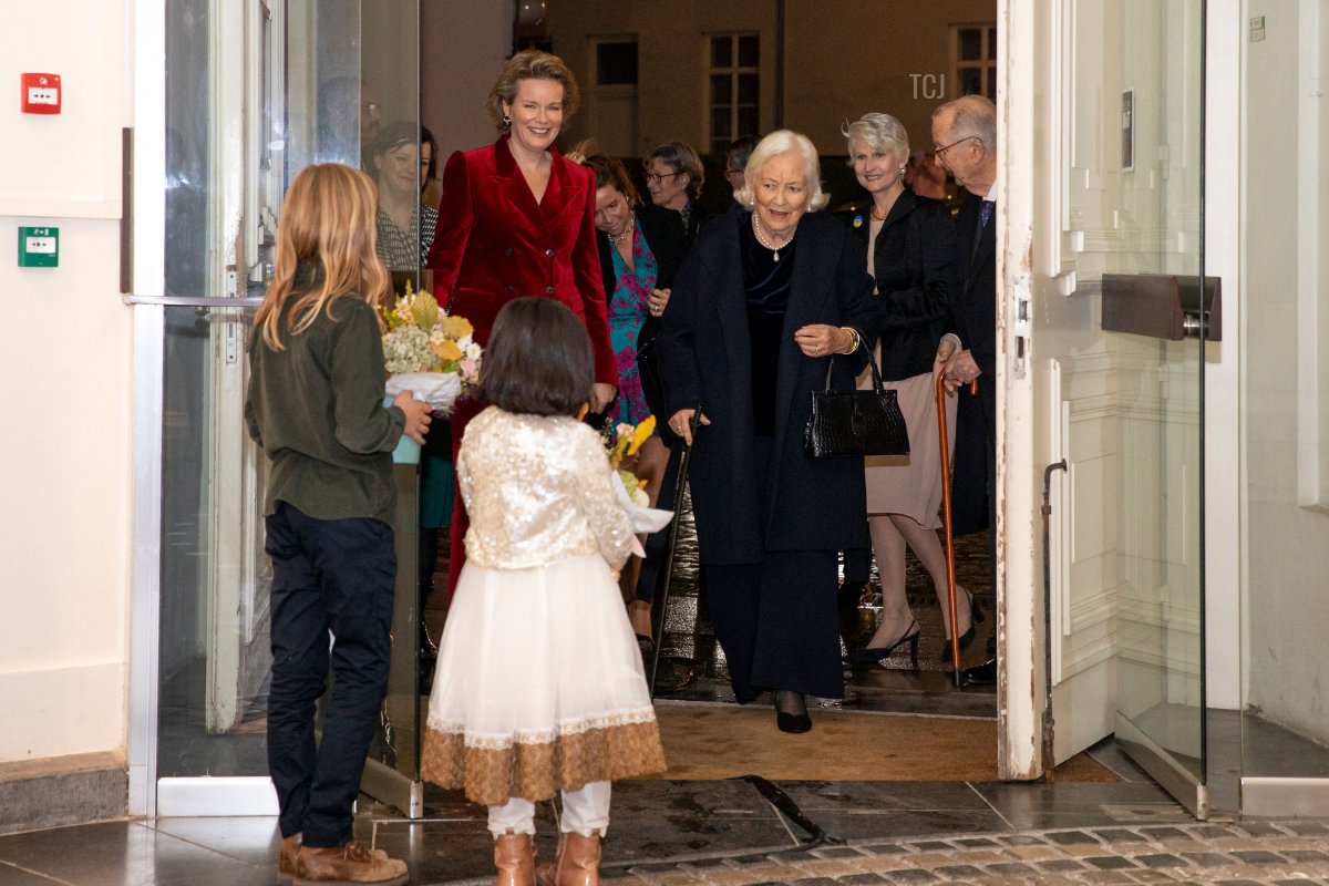 Queen Mathilde of Belgium and Queen Paola of Belgium pictured during an award ceremony and gala dinner on the occasion of the 20th anniversary of Missing Children Europe in Brussels, Tuesday 15 November 2022