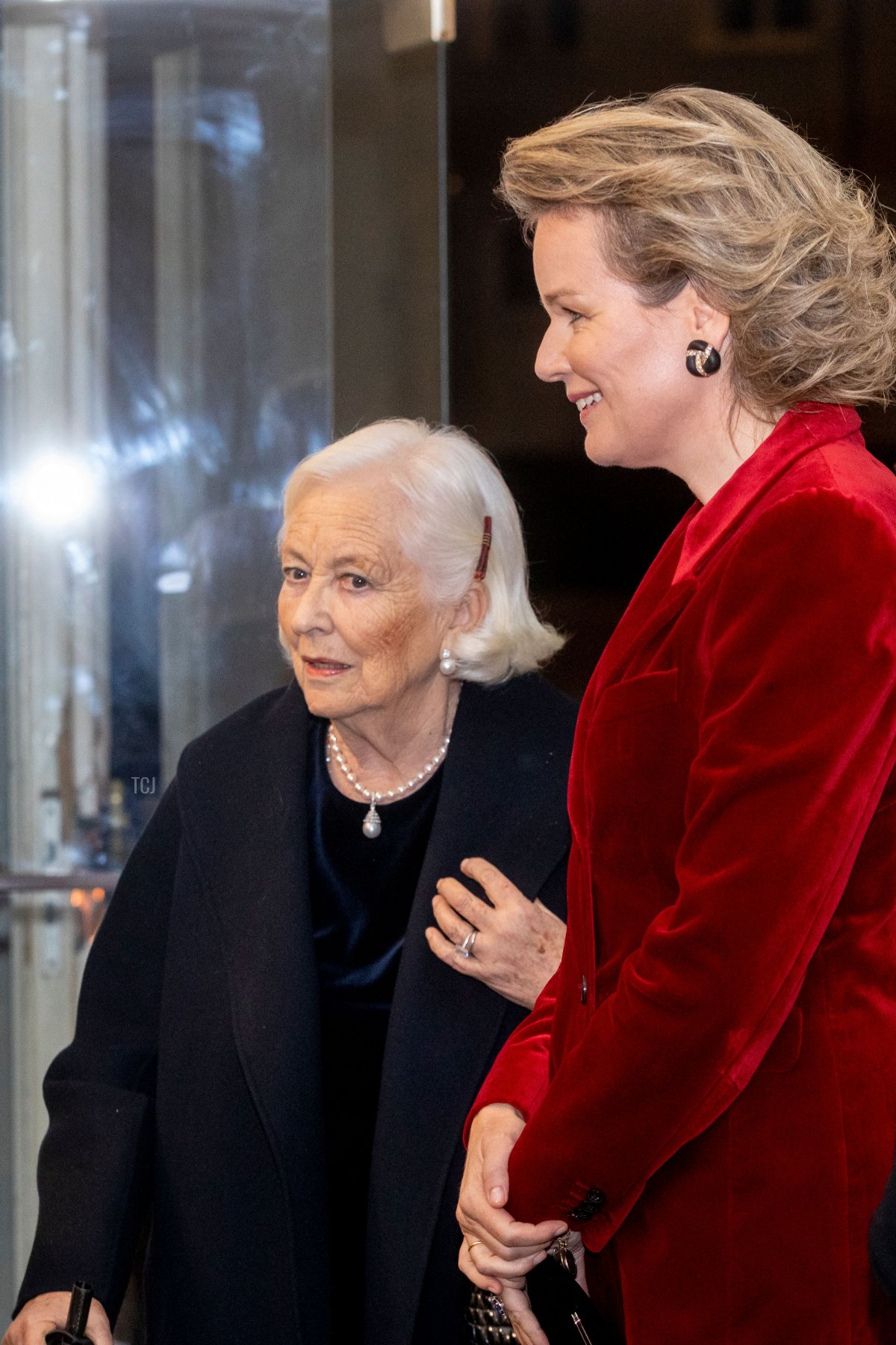 Queen Paola of Belgium and Queen Mathilde of Belgium pictured during an award ceremony and gala dinner on the occasion of the 20th anniversary of Missing Children Europe in Brussels, Tuesday 15 November 2022