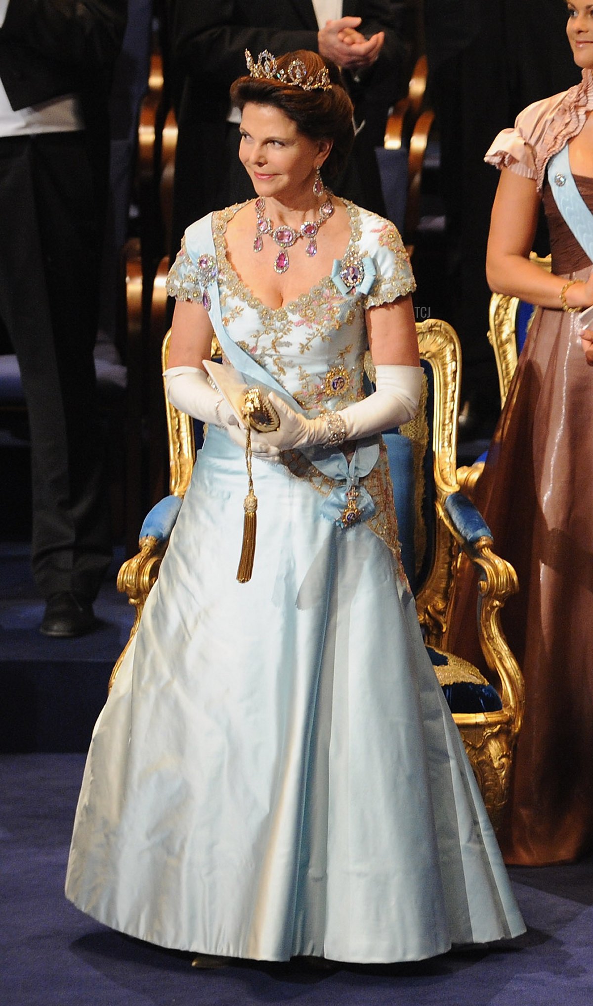 Queen Silvia of Sweden attends the Nobel Foundation Prize 2008 Awards Ceremony at the Concert Hall on December 10, 2008 in Stockholm, Sweden
