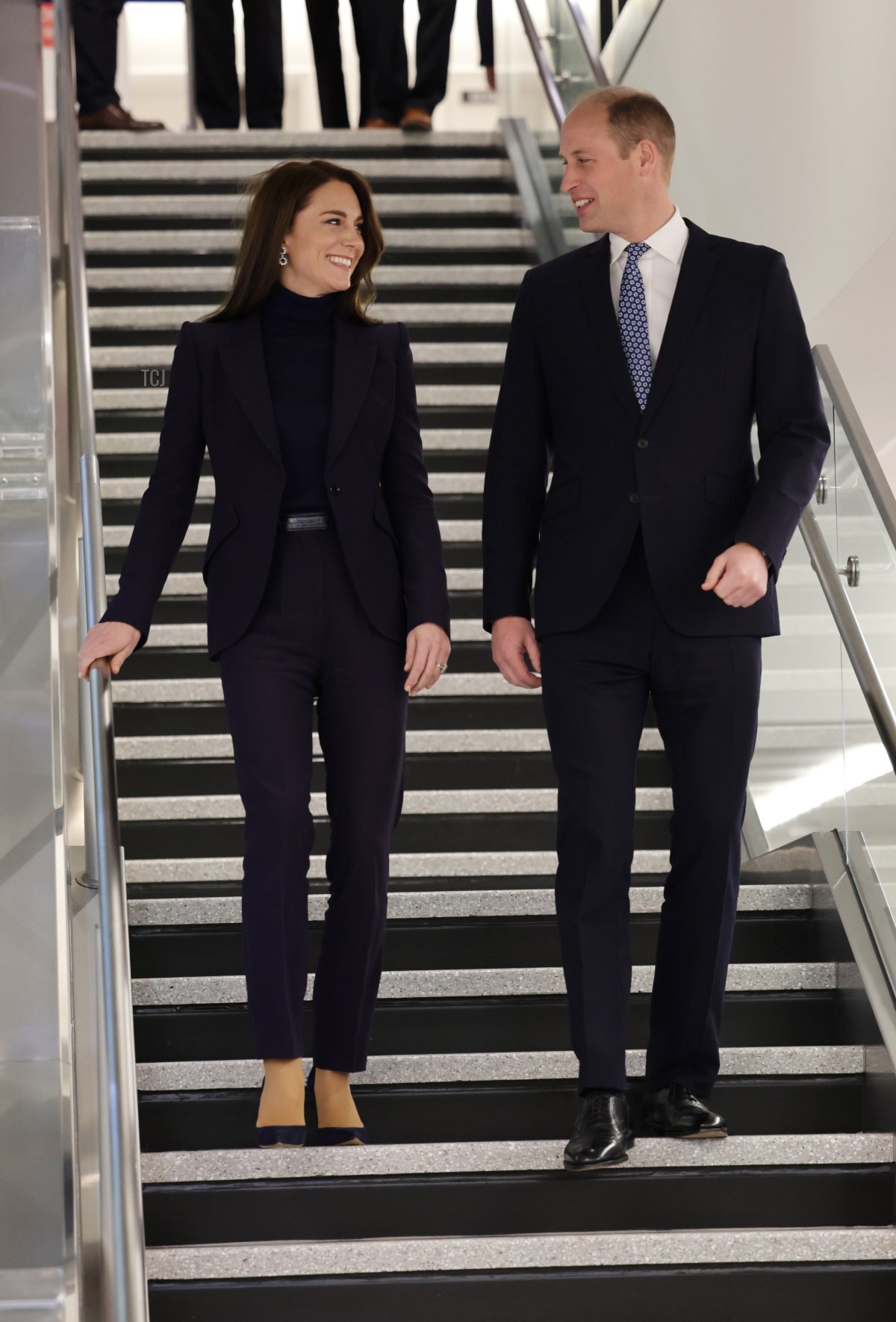 Catherine, Princess of Wales and Prince William, Prince of Wales arrive at Logan International Airport on November 30, 2022 in Boston, Massachusetts