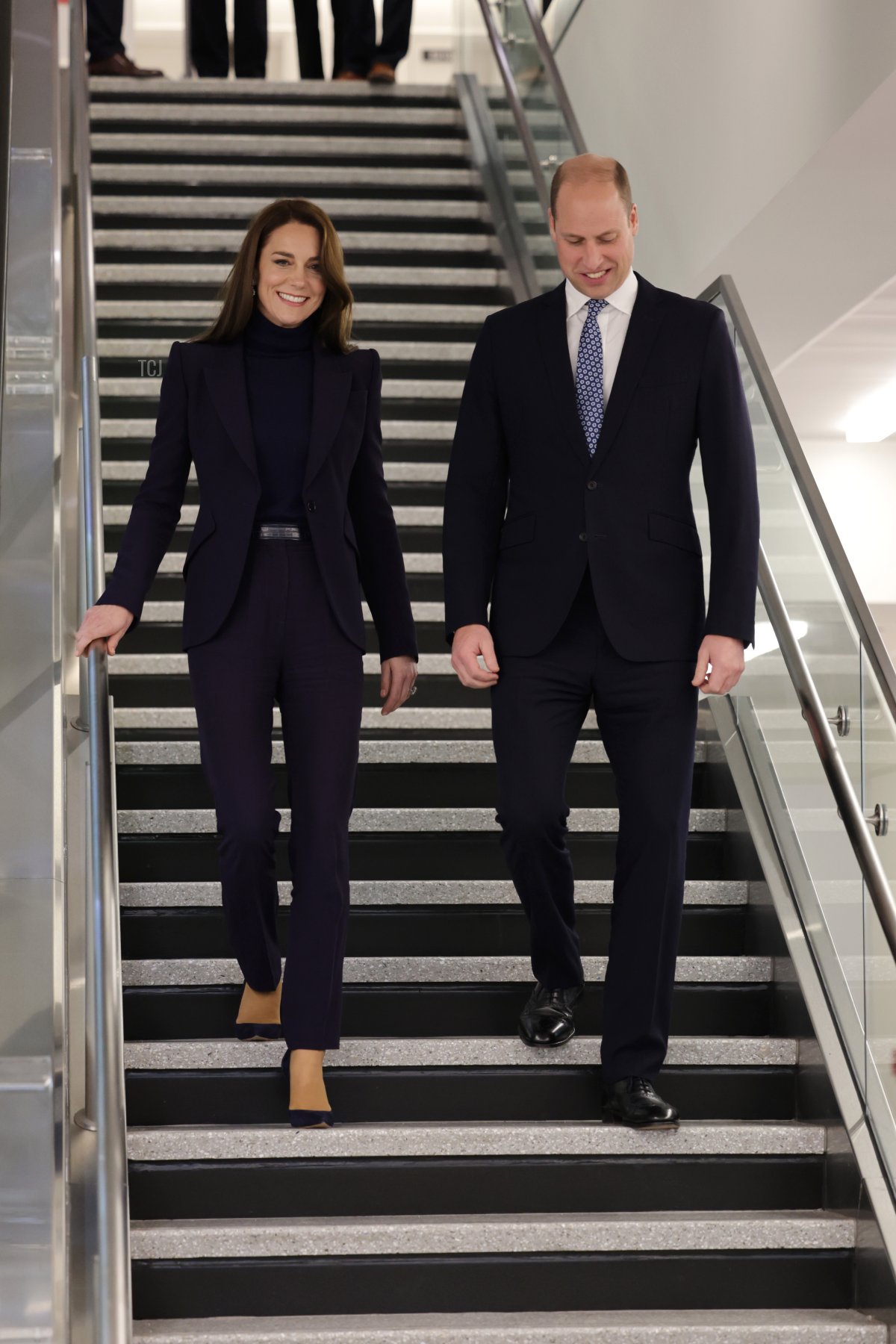 Catherine, Princess of Wales and Prince William, Prince of Wales arrive at Logan International Airport on November 30, 2022 in Boston, Massachusetts