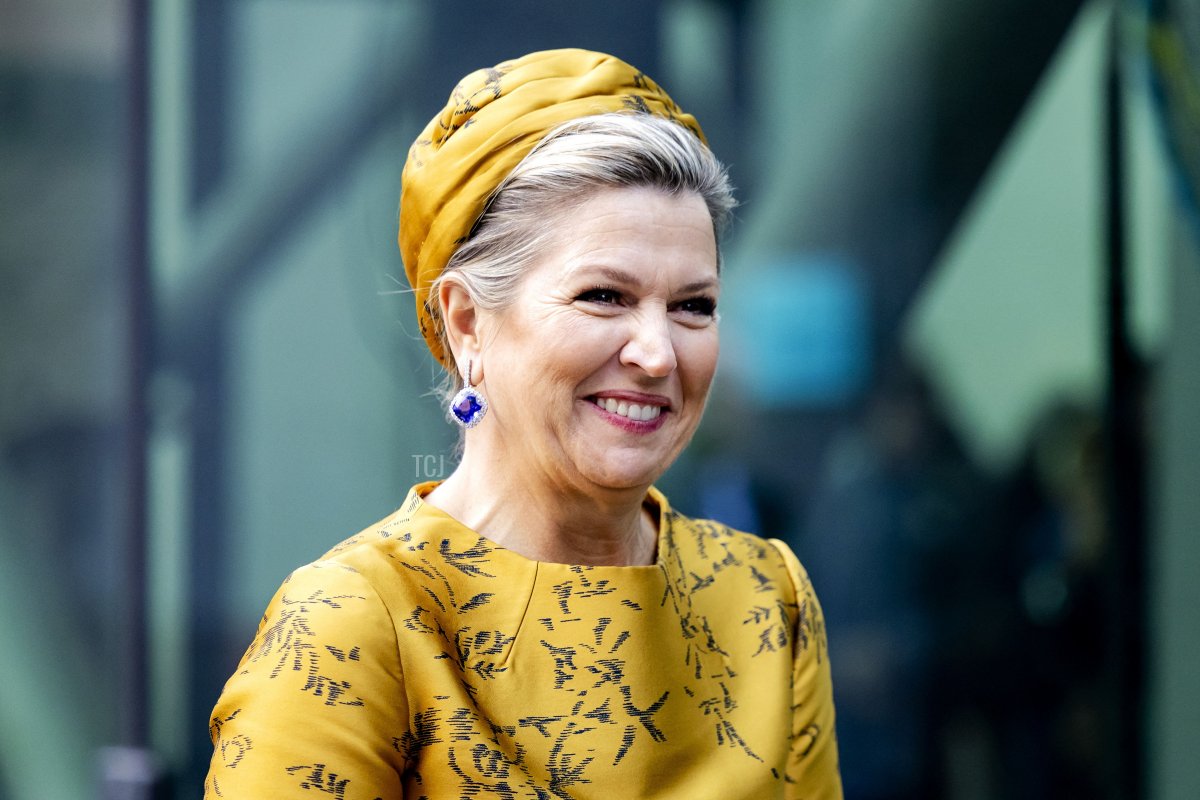 Queen Maxima of the Netherlands attends the opening of the exhibition "Royal embroidery - stories and craftmanship", at the Textile Museum in Tilburg on November 30, 2022