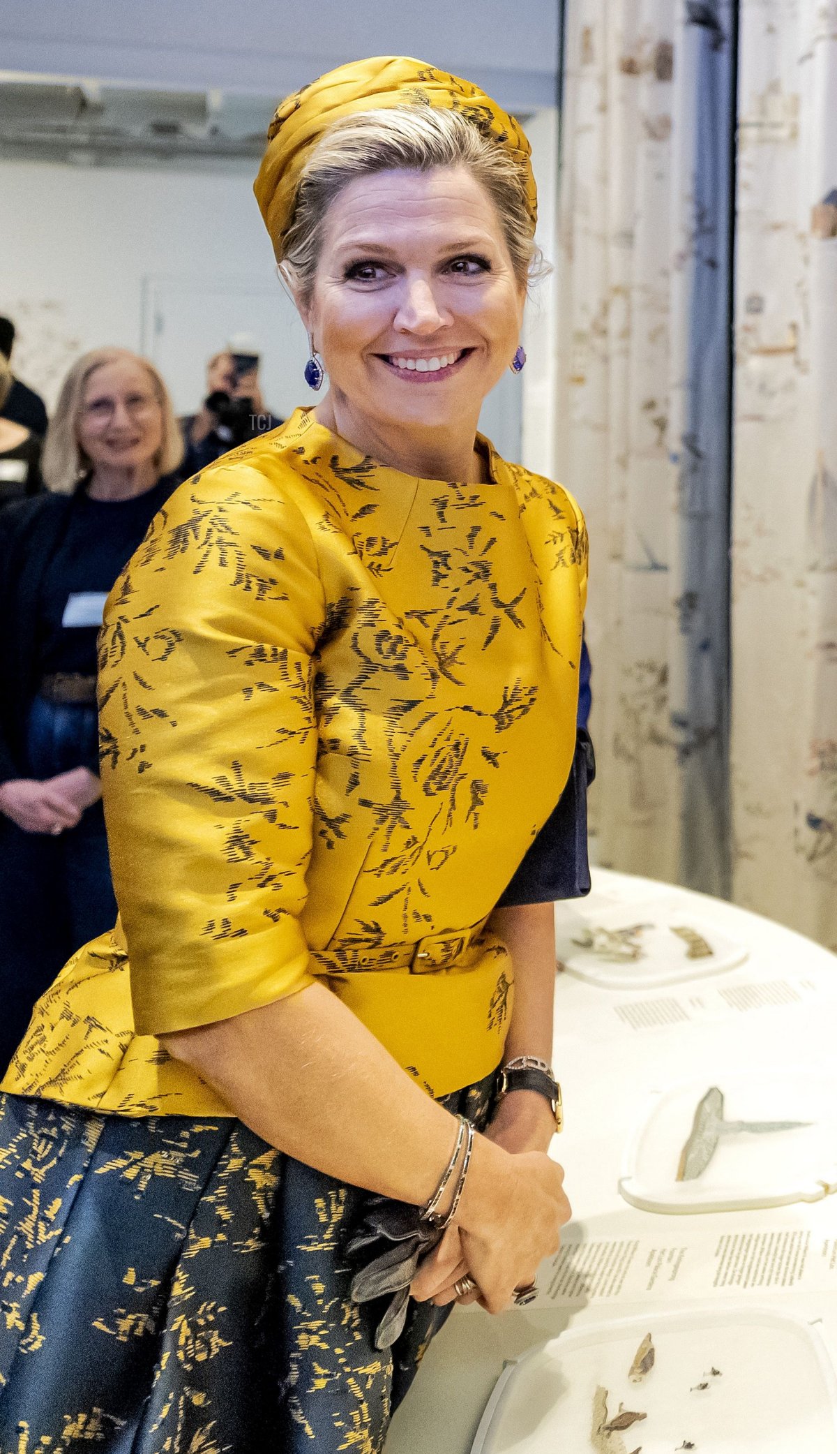 Queen Maxima of the Netherlands attends the opening of the exhibition "Royal embroidery - stories and craftmanship", at the Textile Museum in Tilburg on November 30, 2022