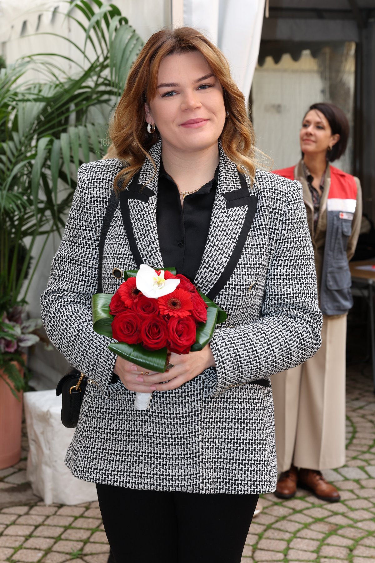 Camille Gottlieb attends the Red Cross Christmas gifts distribution at Monaco Palace on November 16, 2022 in Monte-Carlo, Monaco