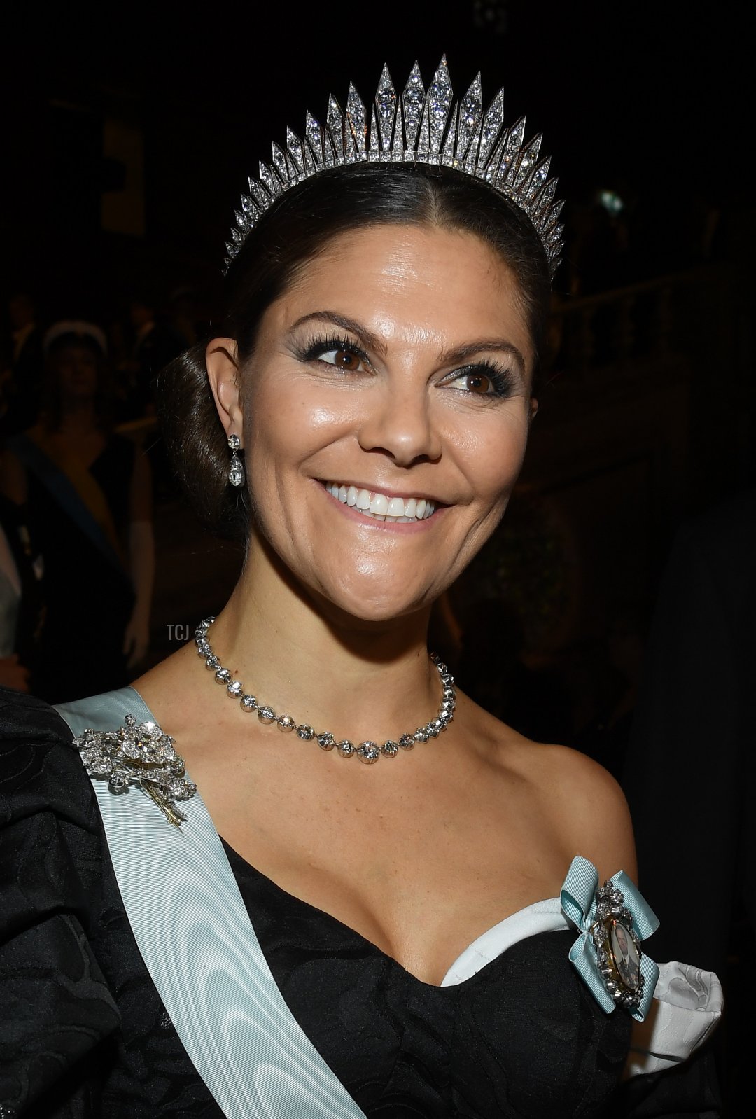Crown Princess Victoria of Sweden attends the Nobel Prize Banquet 2019 at City Hall on December 10, 2019 in Stockholm, Sweden