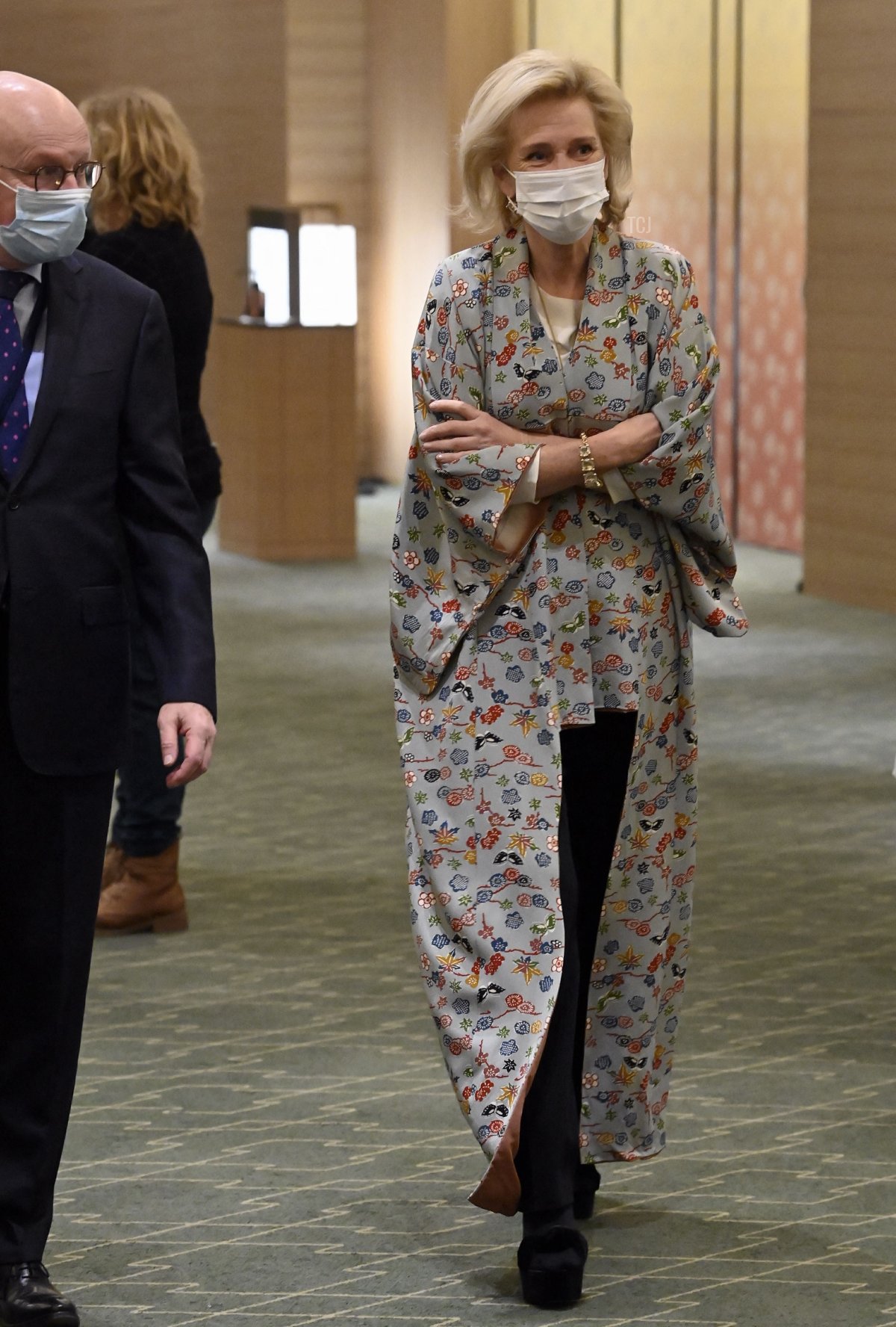Princess Astrid of Belgium pictured during an information session and a welcome networking drink for the Belgian delegation, after the arrival in Japan for a Belgian Economic Mission, Sunday 04 December 2022 in Tokyo