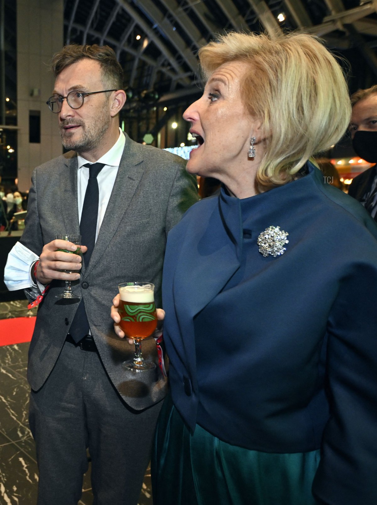 Federal Minister Hadja Lahbib, State Secretary Mathieu Michel, Brussels region State Secretary Pascal Smet and Princess Astrid of Belgium the opening of the Belgian Beer Weekend 2022, in Tokyo, during the Belgian Economic Mission to Japan, Tuesday 06 December 2022