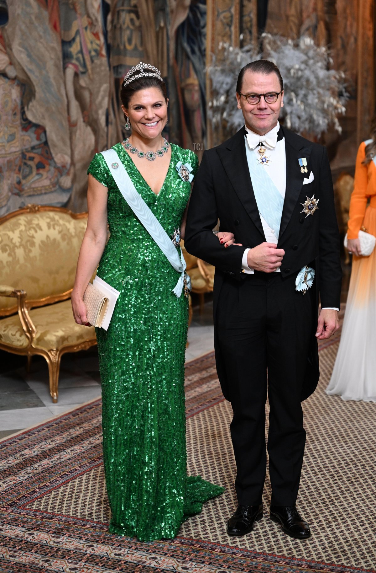 Crown Princess Victoria and Prince Daniel attend the King's dinner for the Nobel laureates at the Royal Palace in Stockholm, Sweden, 11 December 2022
