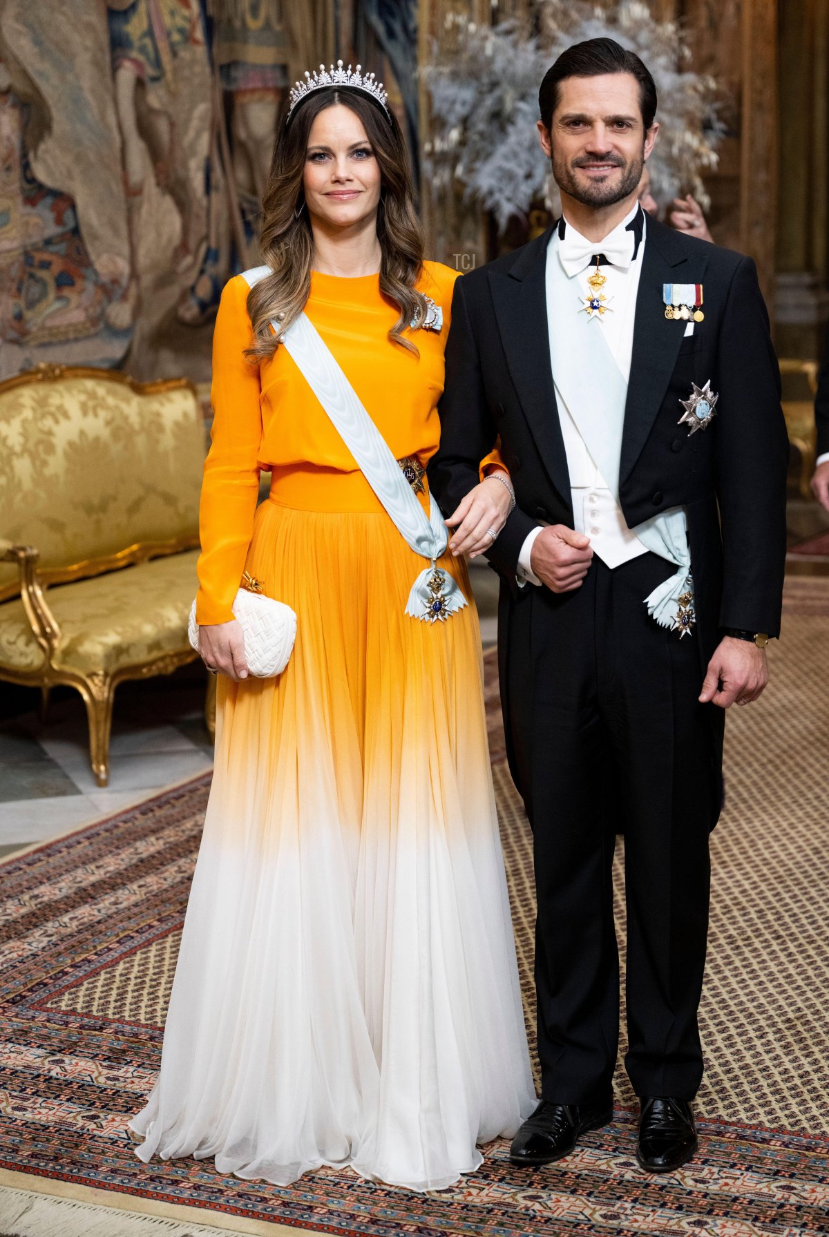 Princess Sofia and Prince Carl Philip attend the King's dinner for the Nobel laureates at the Royal Palace in Stockholm, Sweden, 11 December 2022