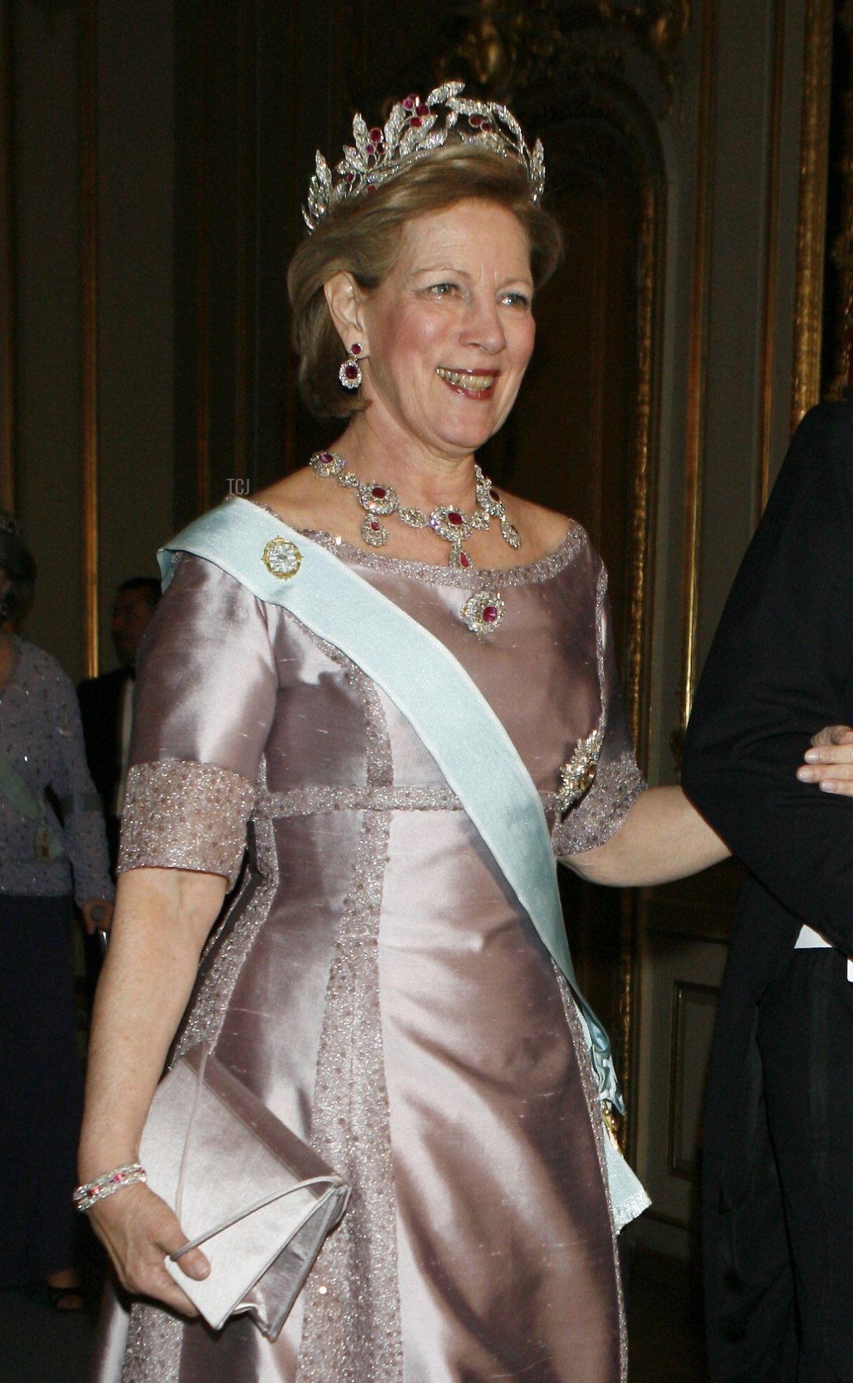King Constantine and Queen Anne-Marie of Greece arrive for the a concert given at Stockholm Palace today as a part of the 60th birthday of King Carl XVI Gustaf of Sweden in Stockholm on April 30, 2006