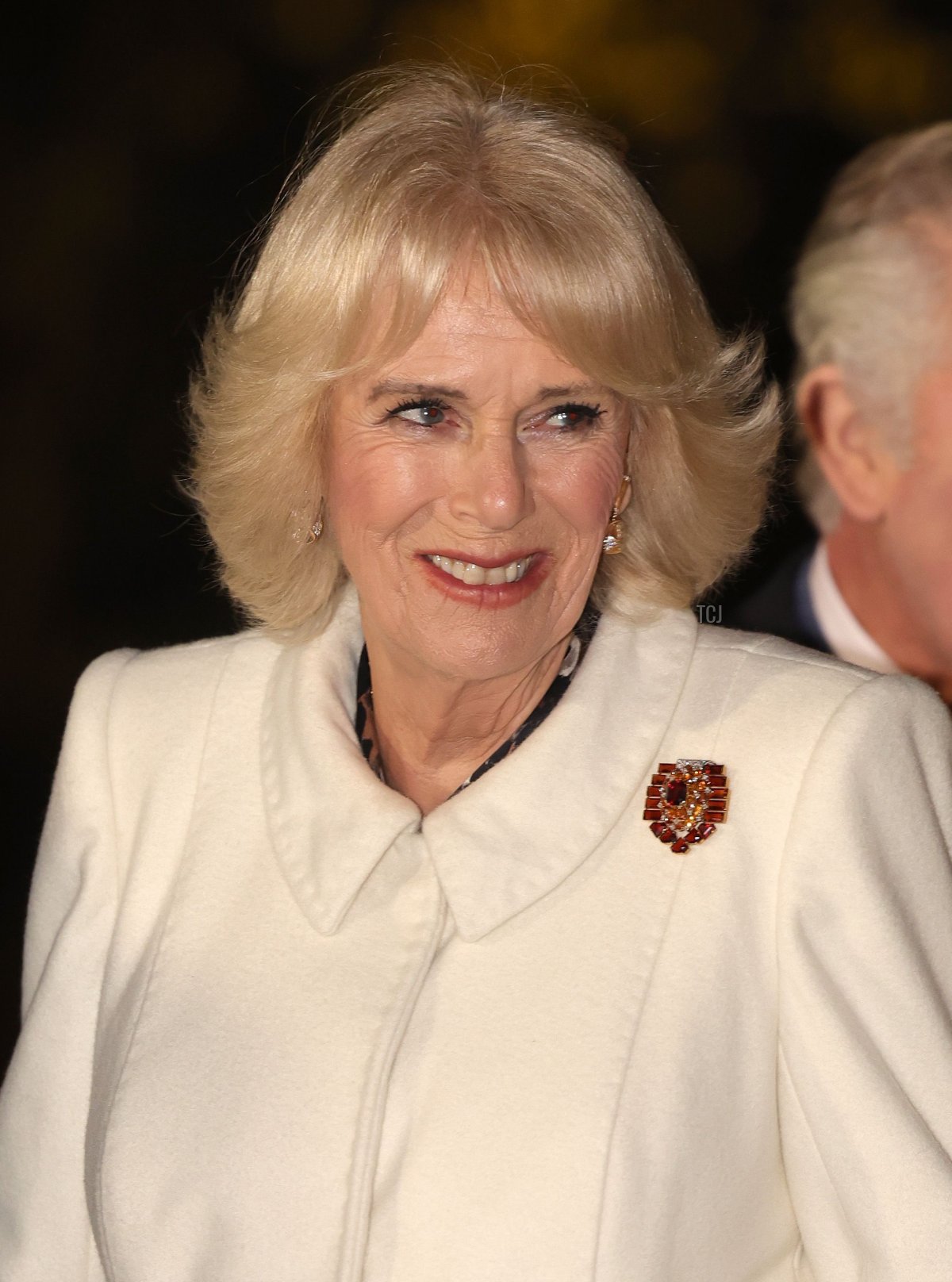 King Charles III and Camilla, Queen Consort depart after the 'Together at Christmas' Carol Service at Westminster Abbey on December 15, 2022 in London, England