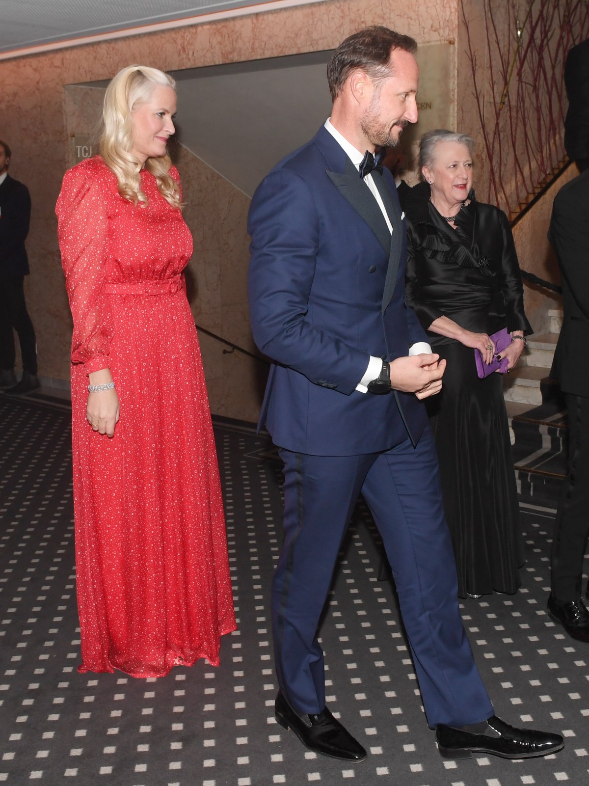 Norwegian Royals Crown Prince Haakon and Crown Princess Mette- Marit attend the Nobel Peace Prize Banquet 2022 at the Grand Hotel on December 10, 2022 in Oslo, Norway