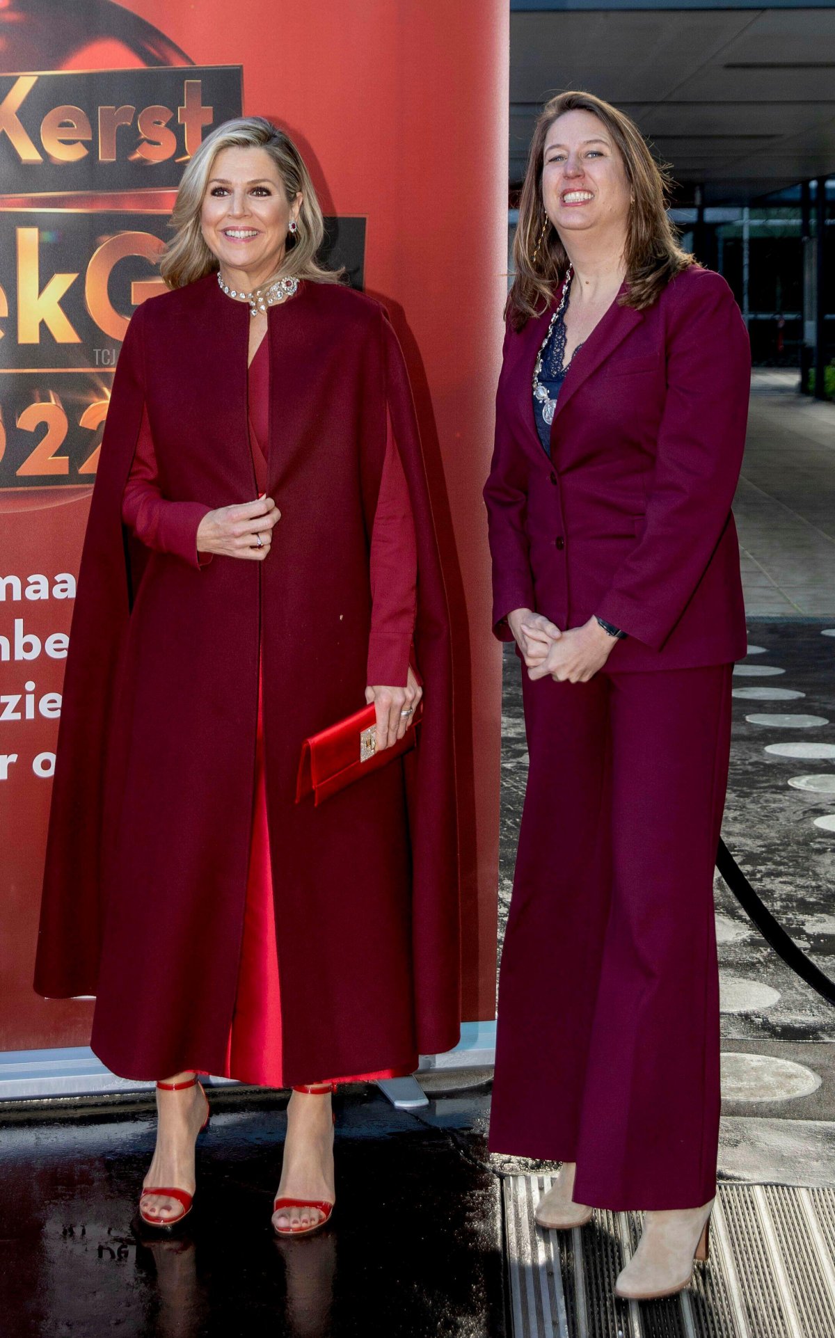 Queen Maxima of The Netherlands arrives at the RAI Theater in Amsterdam, on December 15, 2022, to attend the television recordings of the Kerst Muziekgala 2022