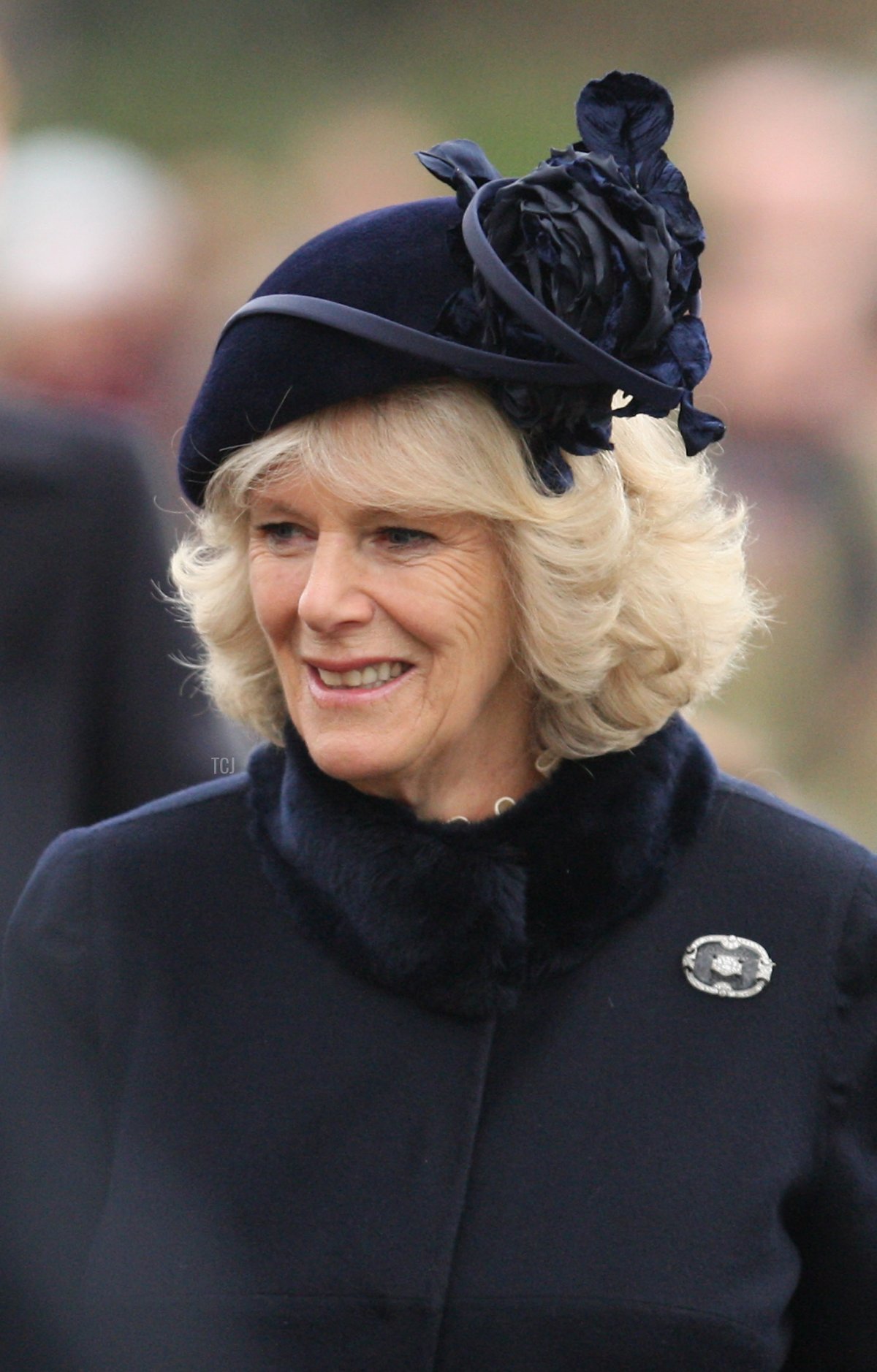 Camilla, Duchess of Cornwall attends the Christmas Day church service at St Mary's Church on December 25, 2008 in Sandringham, England