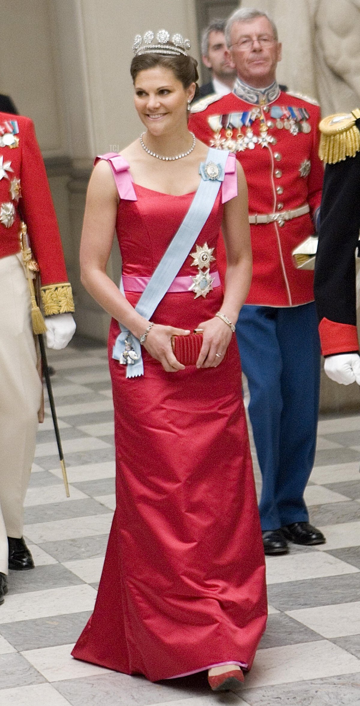 Crown Princess Victoria arrives for a state dinner on May 9, 2007, at Christiansborg Palace in Copenhagen (KELD NAVNTOFT/AFP via Getty Images)