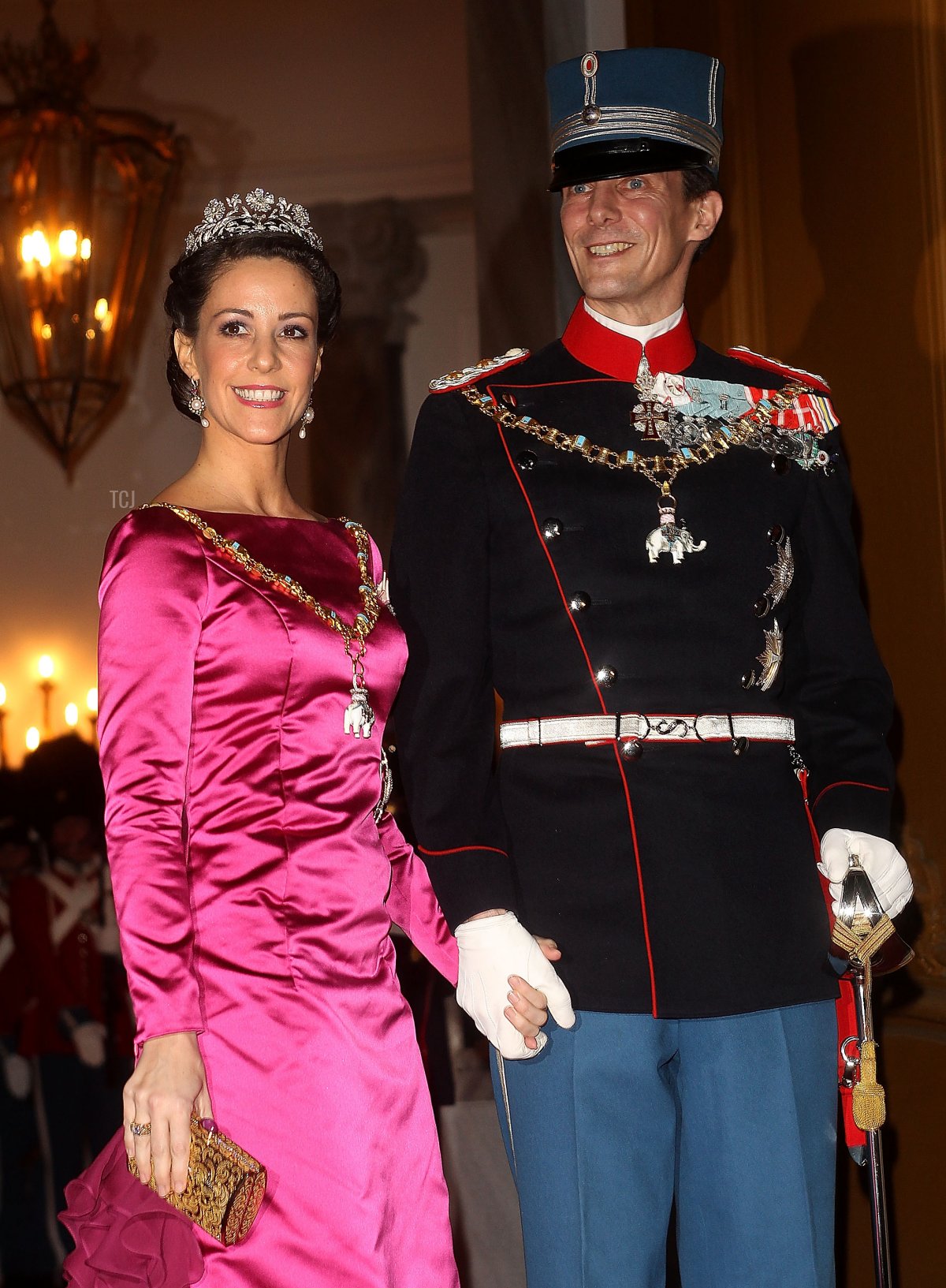 Prince Joachim of Denmark and Princess Marie of Denmark arrive at a New Year's Banquet hosted by Queen Margrethe of Denmark at Christian VII's Palace on January 1, 2013 in Copenhagen, Denmark (Danny Martindale/Getty Images)