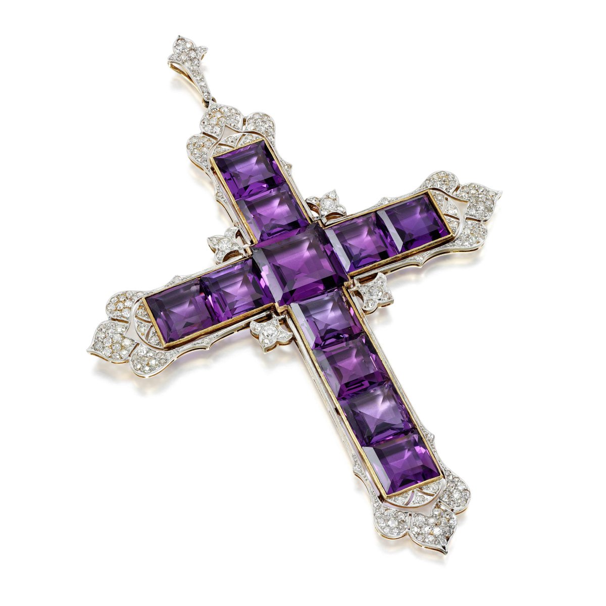 Amethyst and diamond pendant, circa 1920 (Sotheby's)