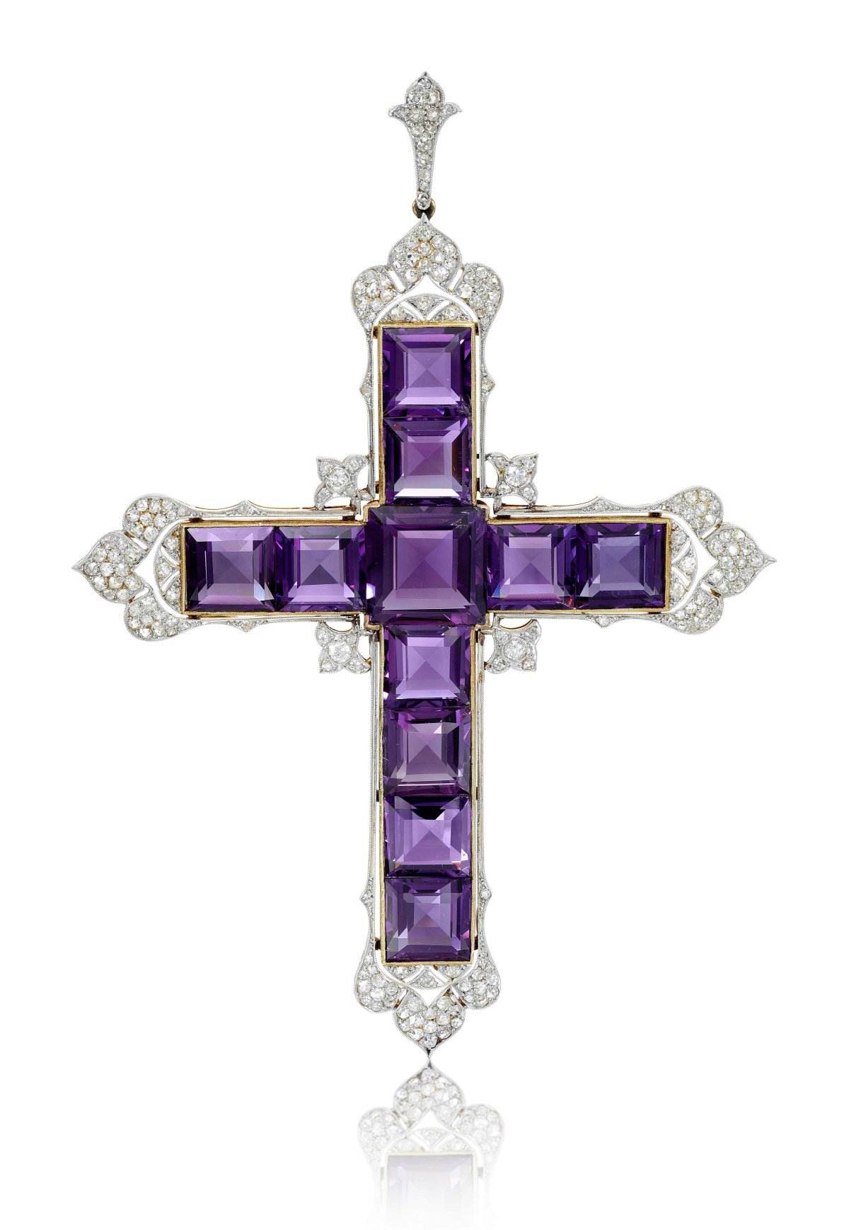 Amethyst and diamond pendant, circa 1920 (Sotheby's)