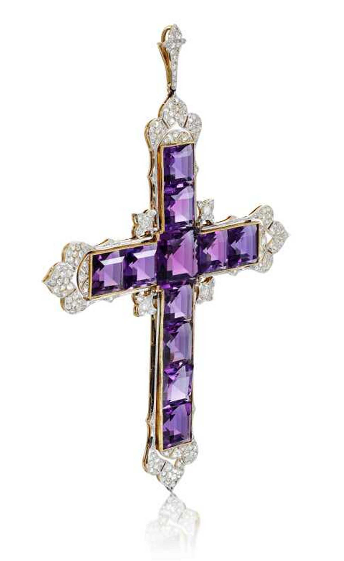 Amethyst and diamond pendant, circa 1920 (Sotheby's)
