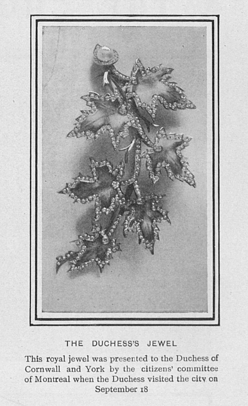 The Enamel Maple Leaf Brooch pictured in the Sphere, October 1901