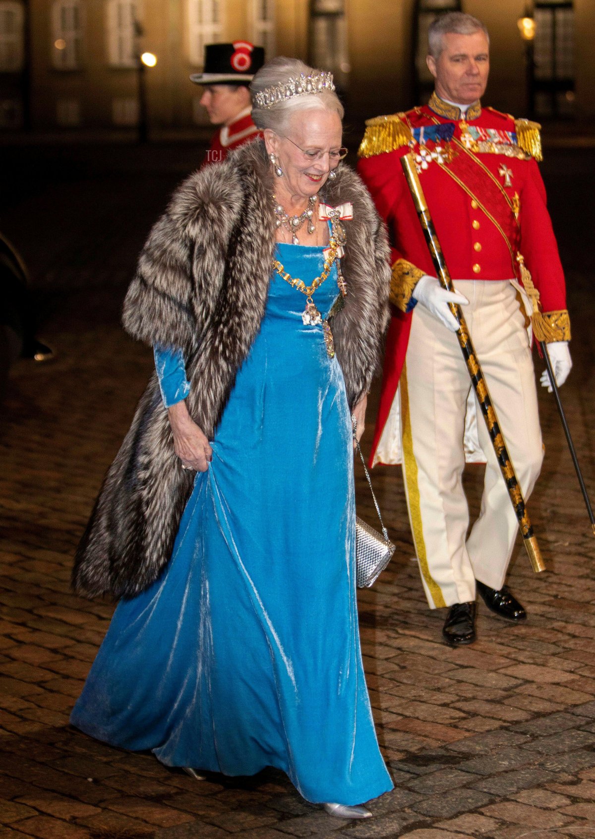 Queen Margrethe II of Denmark arrives at Amalienborg Palace in Copenhagen, on January 01, 2023, to attend the New Years reception (Albert Nieboer/DPA Picture Alliance/Alamy)