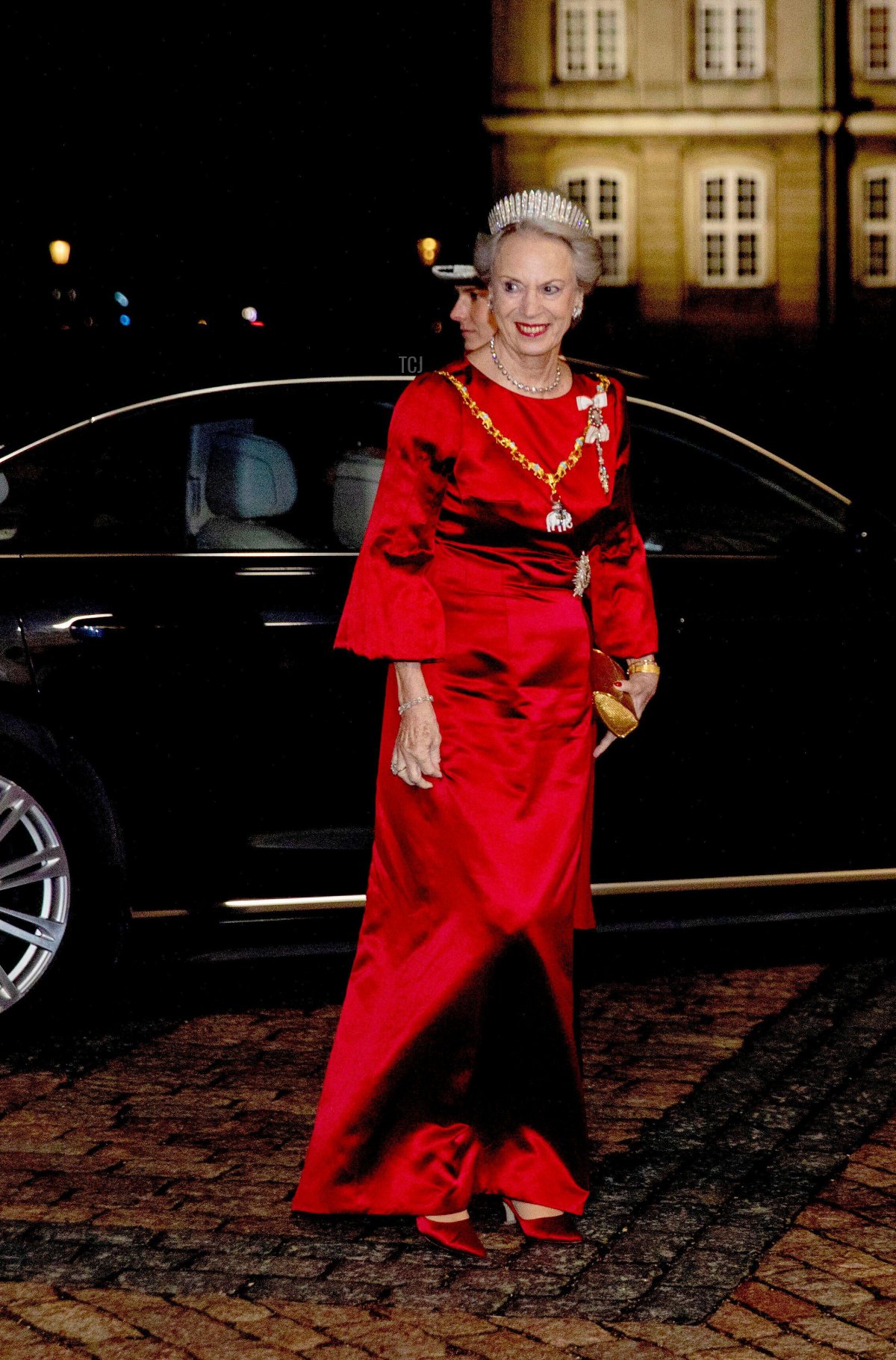 Princess Benedikte of Denmark arrives at Amalienborg Palace in Copenhagen, on January 01, 2023, to attend the New Years reception (Albert Nieboer/DPA Picture Alliance/Alamy)