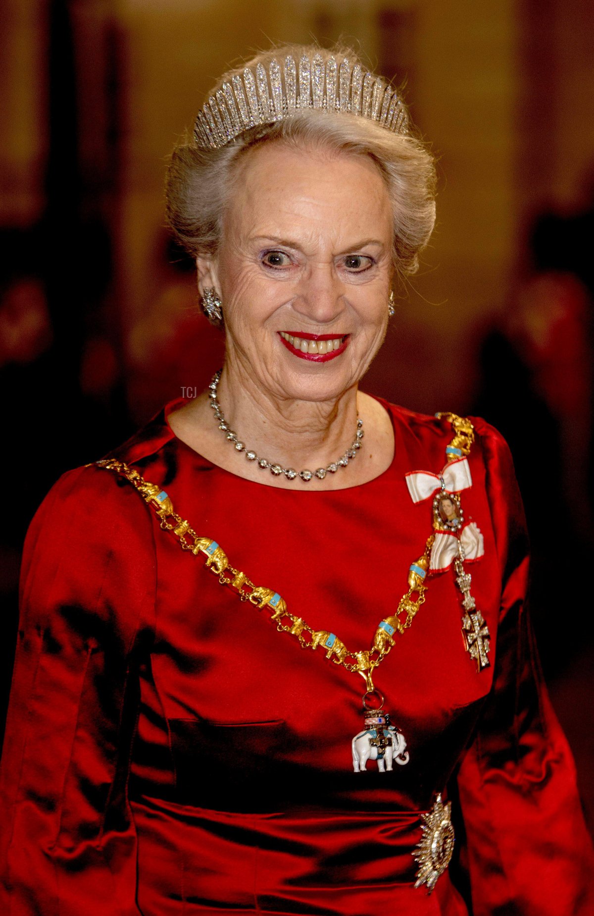 Princess Benedikte of Denmark arrives at Amalienborg Palace in Copenhagen, on January 01, 2023, to attend the New Years reception (Albert Nieboer/DPA Picture Alliance/Alamy)