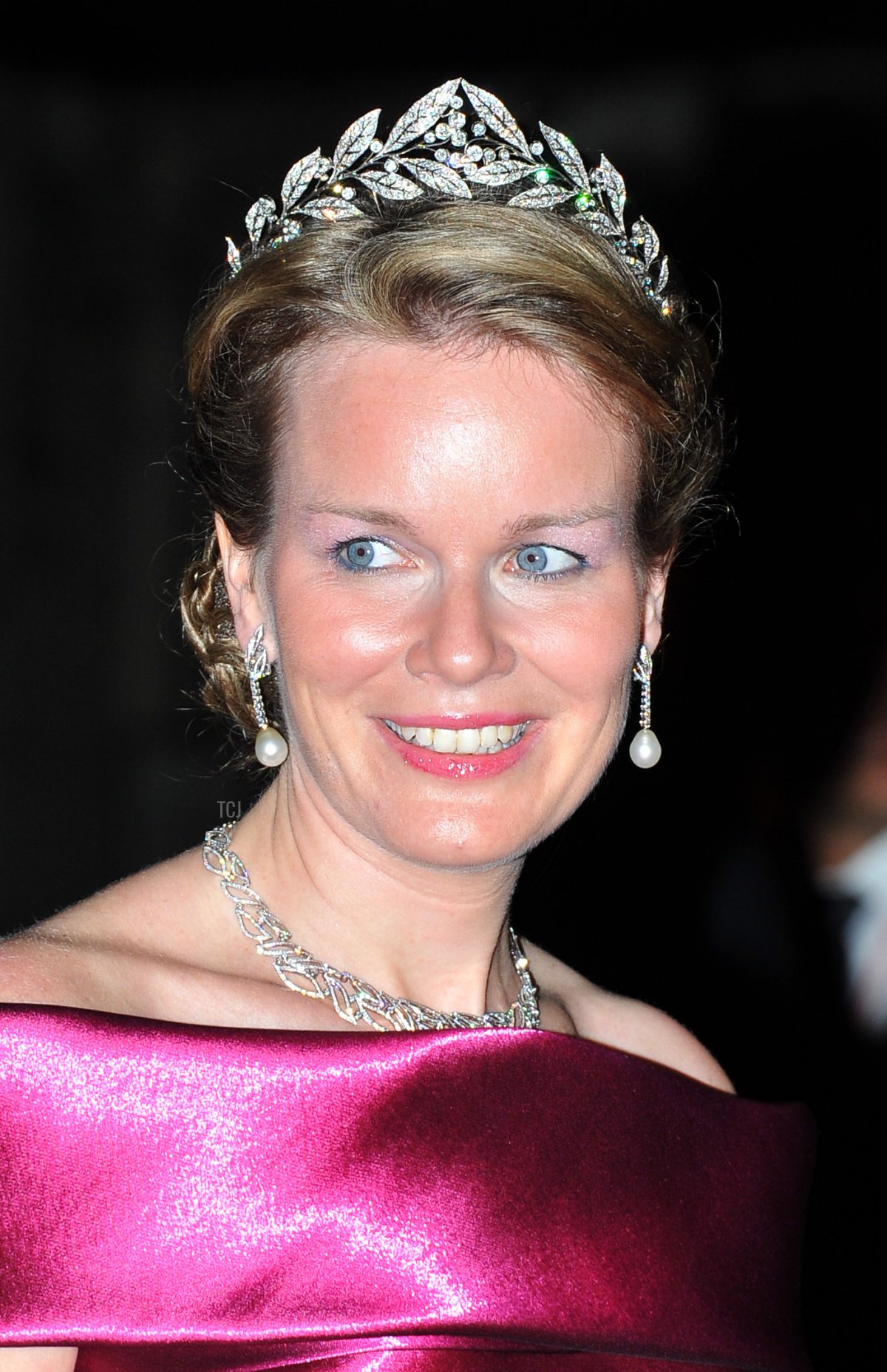 Princess Mathilde attends a dinner at opera terraces after the religious wedding ceremony on July 2, 2011 in Monaco (Pascal Le Segretain/Getty Images)
