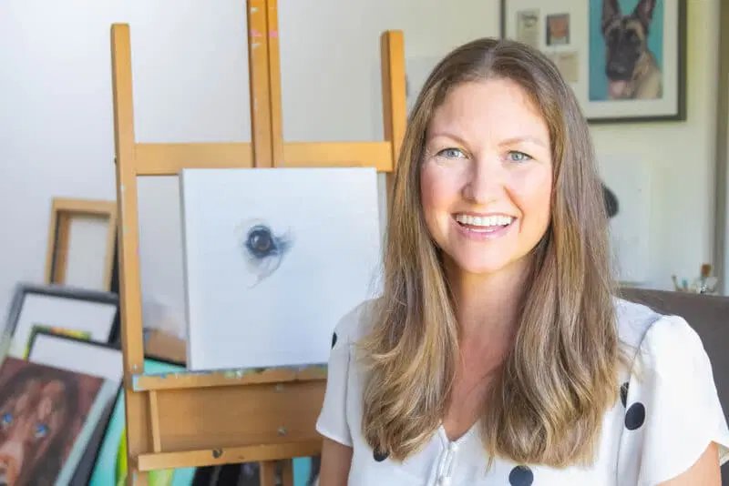 Erica at work in her studio (Erica Eriksdotter)