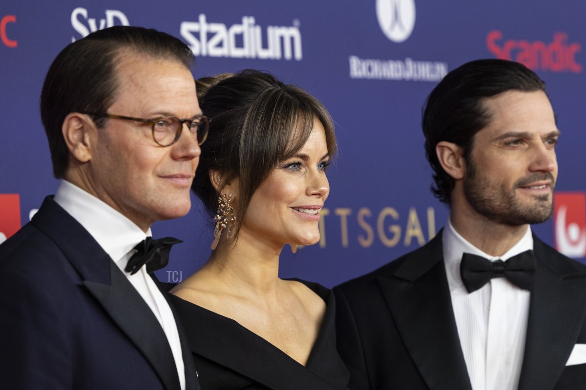 Prince Daniel, Princess Sofia, and Prince Carl Philip of Sweden attend the Idrottsgalan 2023, the Swedish Sports Gala, at Avicii Arena on January 16, 2023 in Stockholm, Sweden (Michael Campanella/Getty Images)