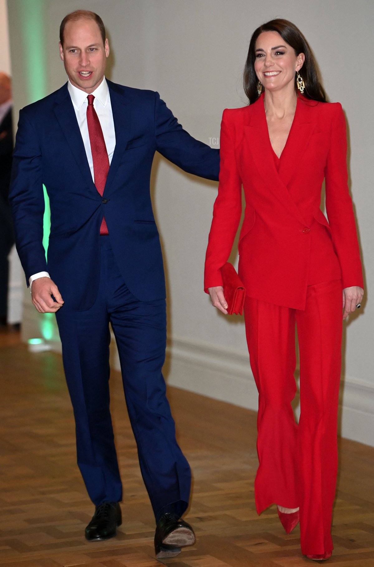 Britain's Prince William, Prince of Wales (L) and Britain's Catherine, Princess of Wales attend a pre-campaign launch event, hosted by The Royal Foundation Centre for Early Childhood, at BAFTA in central London on January 30, 2023 (EDDIE MULHOLLAND/POOL/AFP via Getty Images)