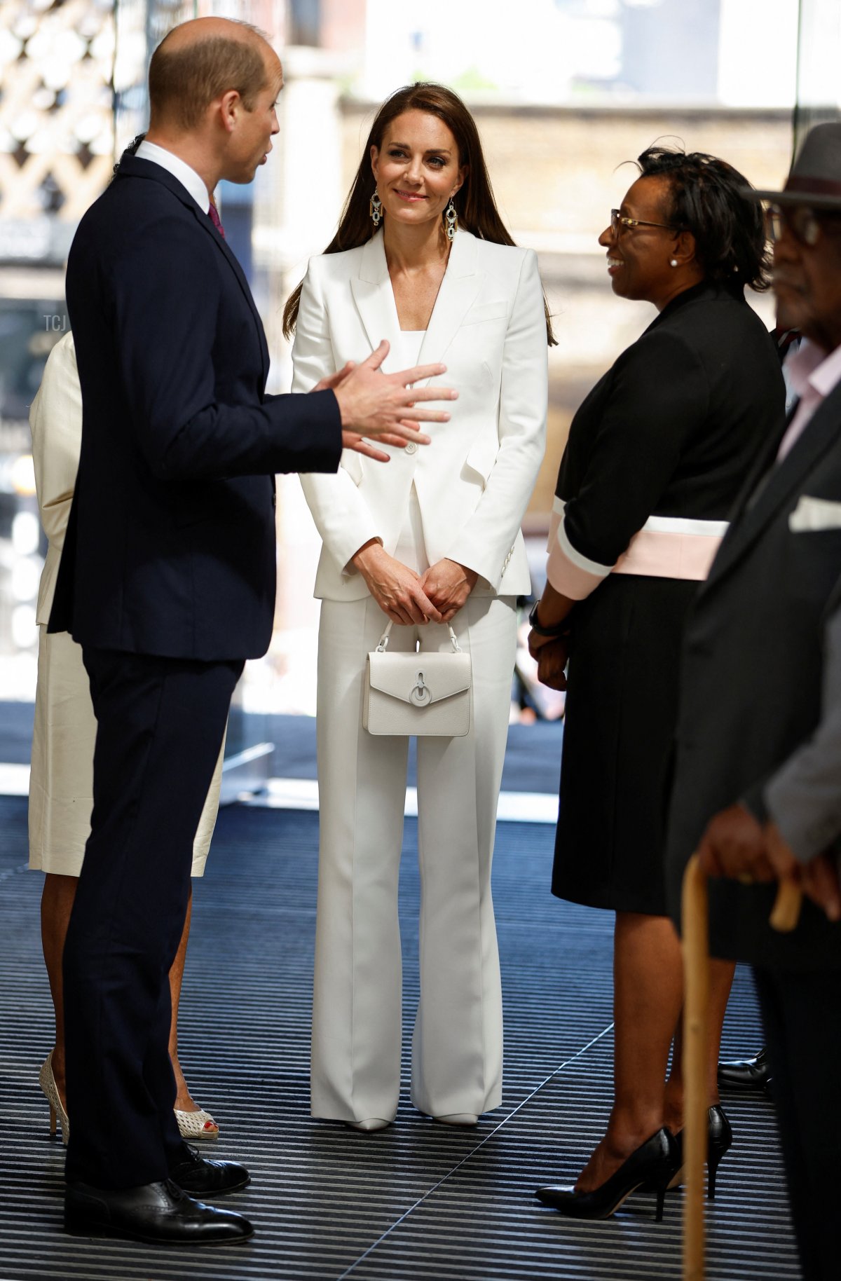 Prince William, Duke of Cambridge and Catherine, Duchess of Cambridge attend the unveiling of the National Windrush Monument at Waterloo Station on June 22, 2022 in London, England (John Sibley - WPA Pool/Getty Images)