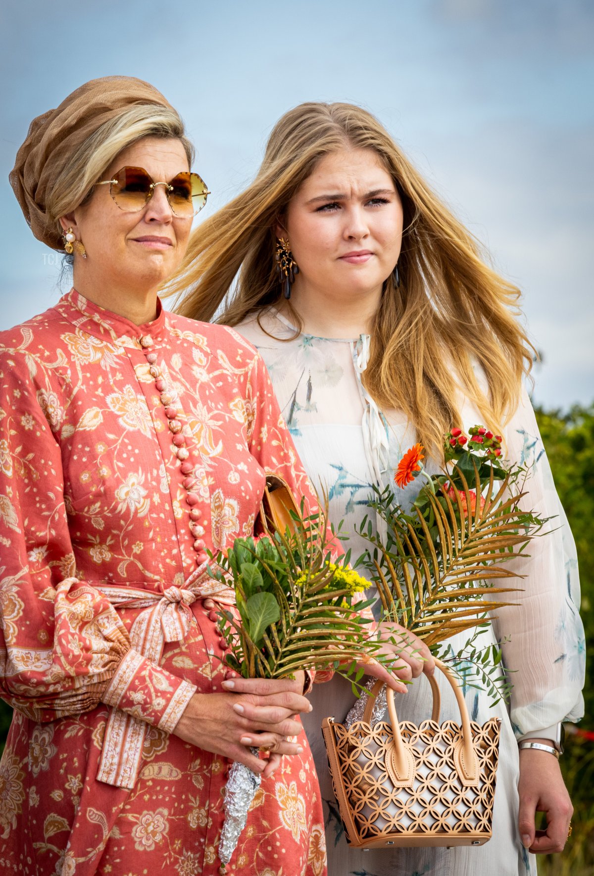 Queen Maxima of the Netherlands and Princess Amalia of the Netherlands visit the cultural park Mangazine di Rei NOS Zjilea during day two of the Dutch royal family's tour of the Dutch Caribbean Islands on January 28, 2023 in Kralendijk, Bonaire (Patrick van Katwijk/Getty Images)