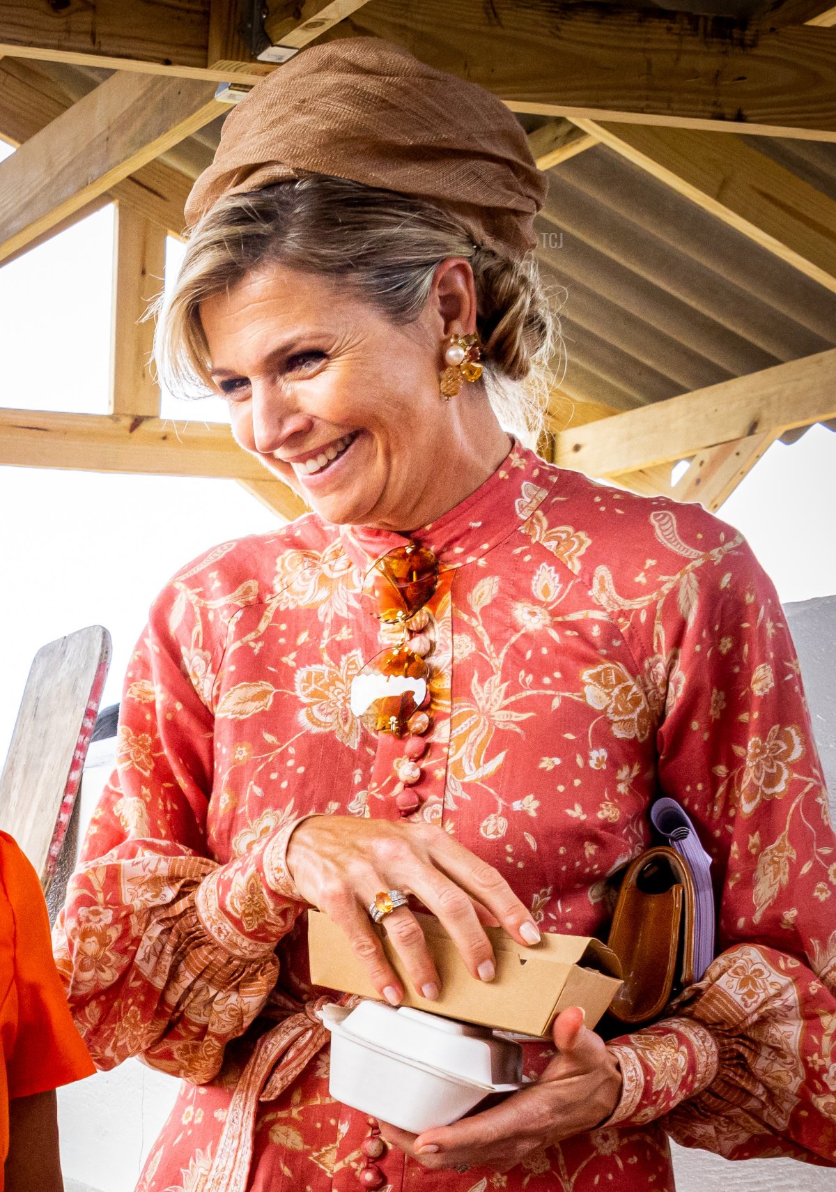 Queen Maxima of the Netherlands visits the cultural park Mangazine di Rei NOS Zjilea on day two of the Dutch royal family's tour of the Dutch Caribbean Islands on January 28, 2023 in Kralendijk, Bonaire (Patrick van Katwijk/Getty Images)