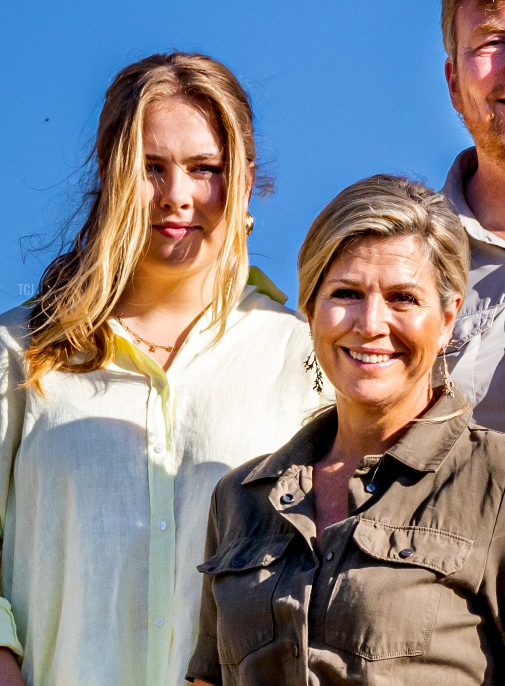 Queen Maxima and Princess Amalia of the Netherlands hiking at National Park Arikok on day four of the Dutch royal family's tour of the Dutch Caribbean Islands on January 31, 2023 in Aruba (Patrick van Katwijk/Getty Images)