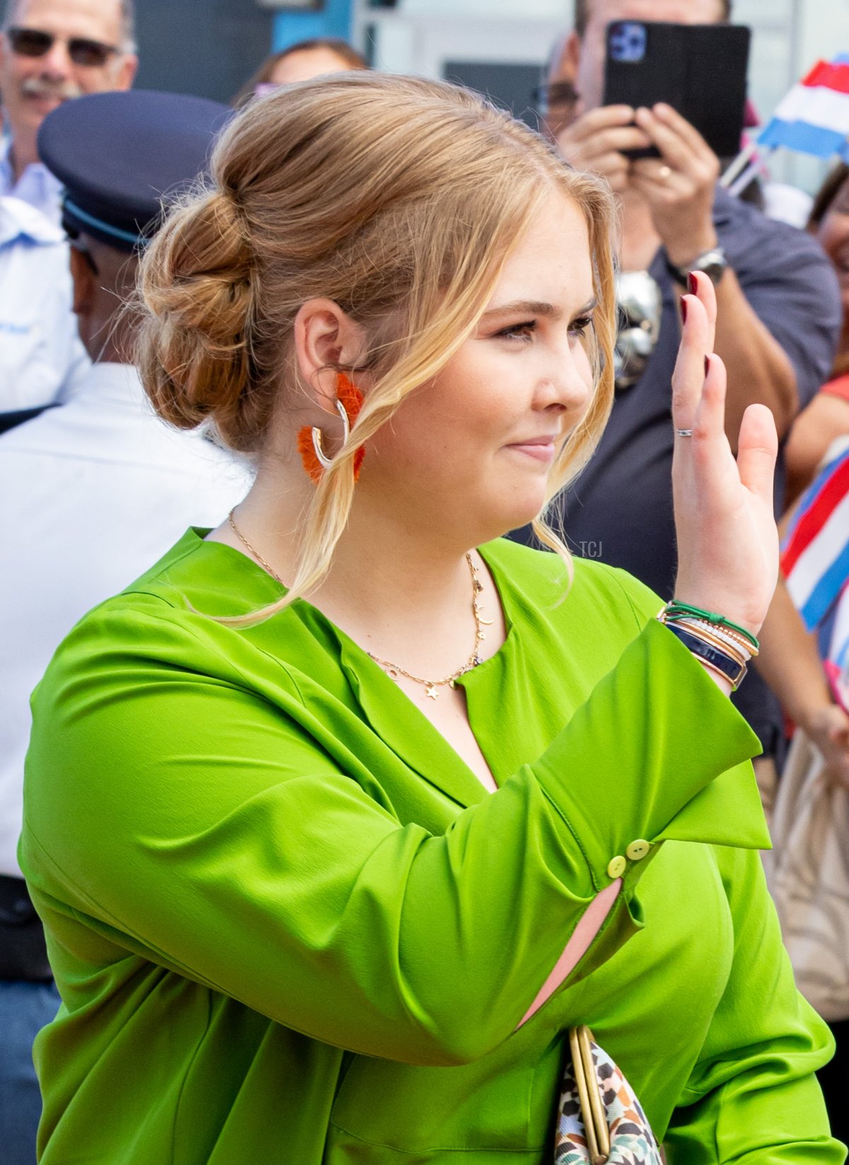 Princess Amalia of the Netherlands visits Royal Aruba Aloe, the oldest aloe company in the world, on day four of the Dutch royal family's tour of the Dutch Caribbean Islands on January 31, 2023 in Aruba (Patrick van Katwijk/Getty Images)