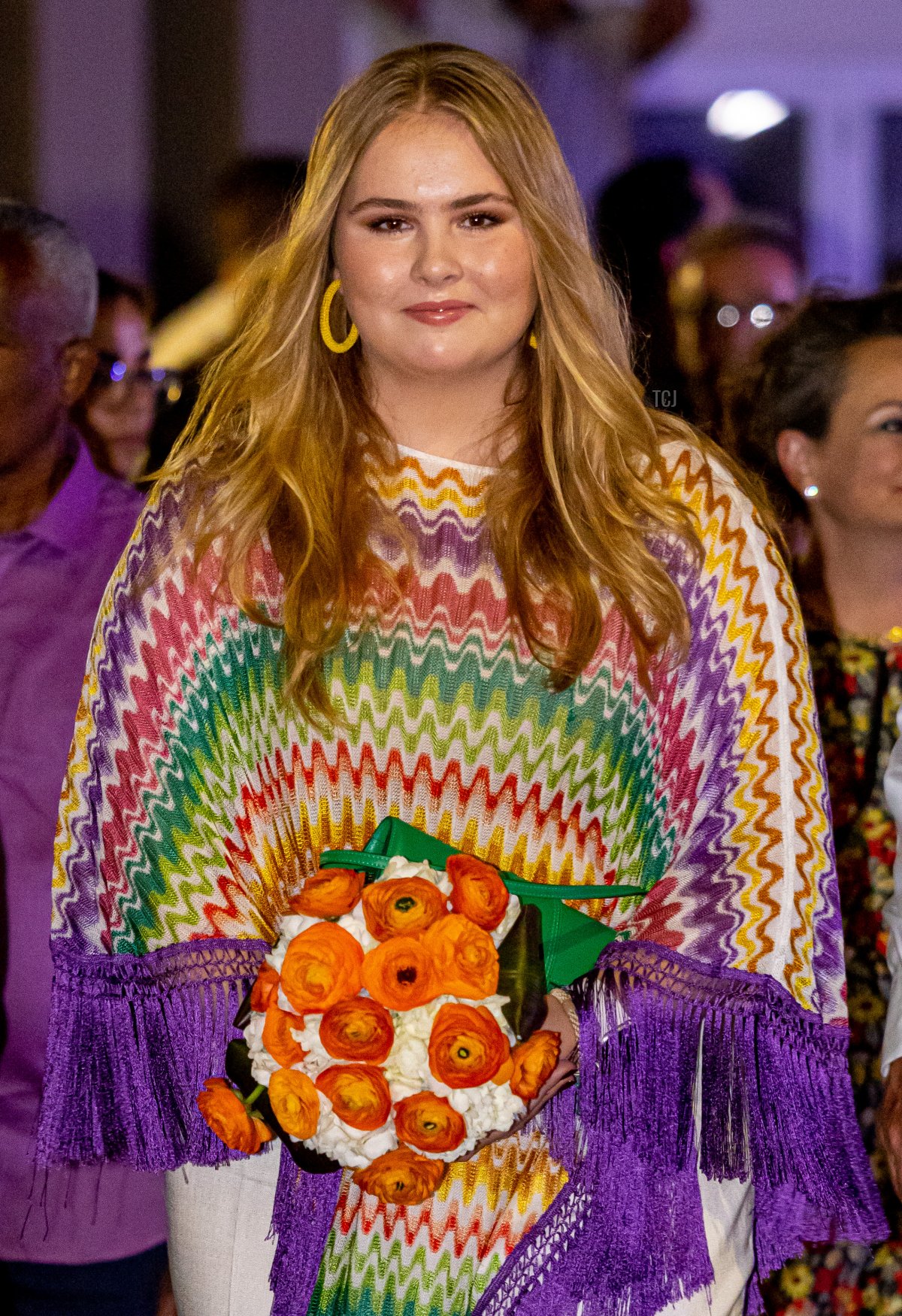 Princess Amalia of the Netherlands attends carnival and cultural activities on day four of the Dutch royal family's tour of the Dutch Caribbean Islands on January 31, 2023 in Aruba (Patrick van Katwijk/Getty Images)