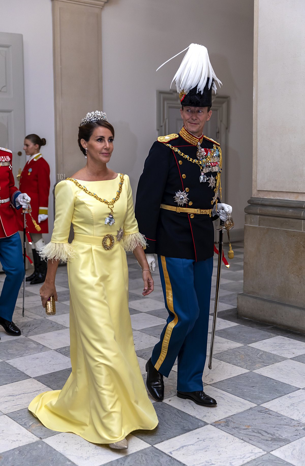 Prince Joachim and Princess Marie of Denmark arrive at the gala banquet at Christiansborg Palace on September 11, 2022, during the celebrations to mark the 50th anniversary of the Queen of Denmark's accession to the throne (Ole Jensen/Getty Images)