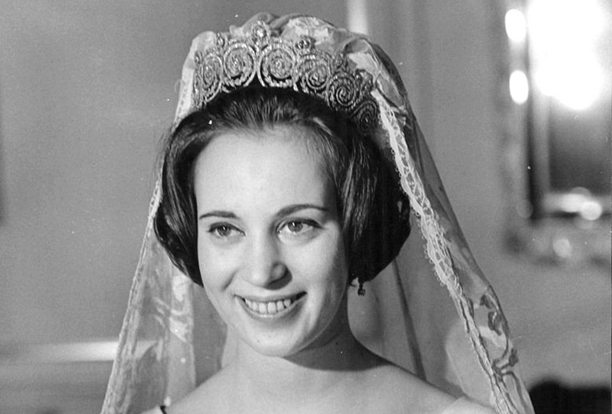 A wedding photo of Princess Benedikte of Denmark, February 1968 (Wikimedia Commons)