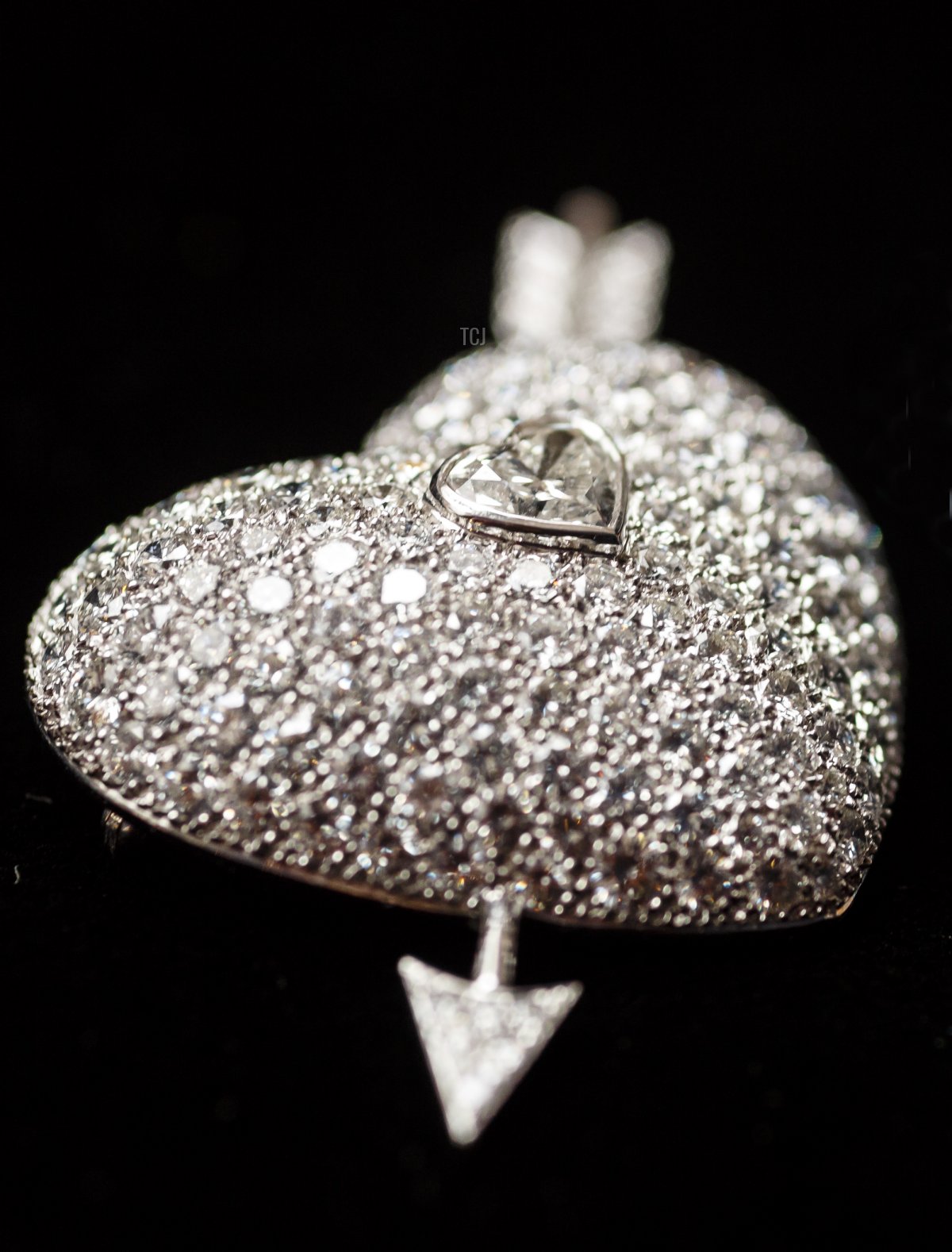 A diamond brooch given to the Duchess by her husband Andrew Cavendish, 11th Duke of Devonshire to mark their diamond wedding anniversary in 2001 during a behind the scenes look at the personal collection of Deborah Cavendish, Duchess of Devonshire ahead of Sotheby's exhibition and sale on February 26, 2016 in London, England (Miles Willis/Getty Images for Sotheby's)