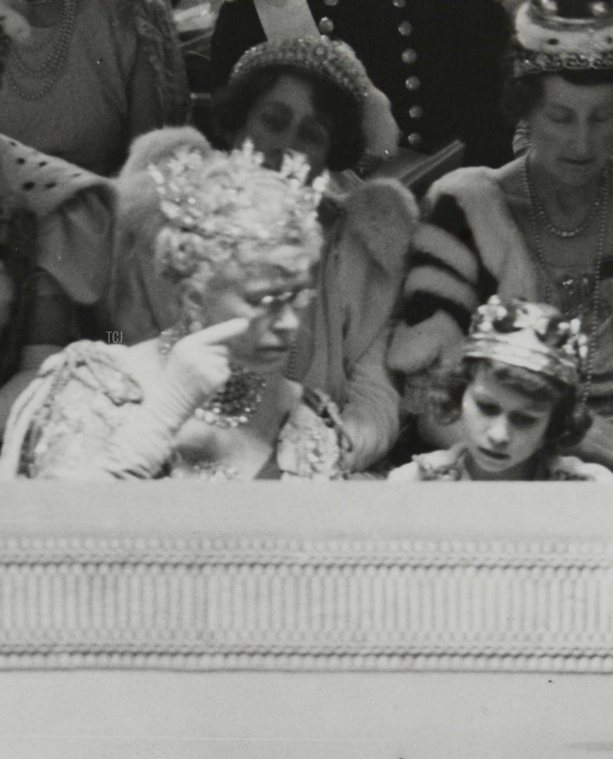 Queen Mary and Queen Elizabeth II, pictured in the royal box during the coronation of King George VI and Queen Elizabeth, May 1937 (Hulton Archive/Getty Images)