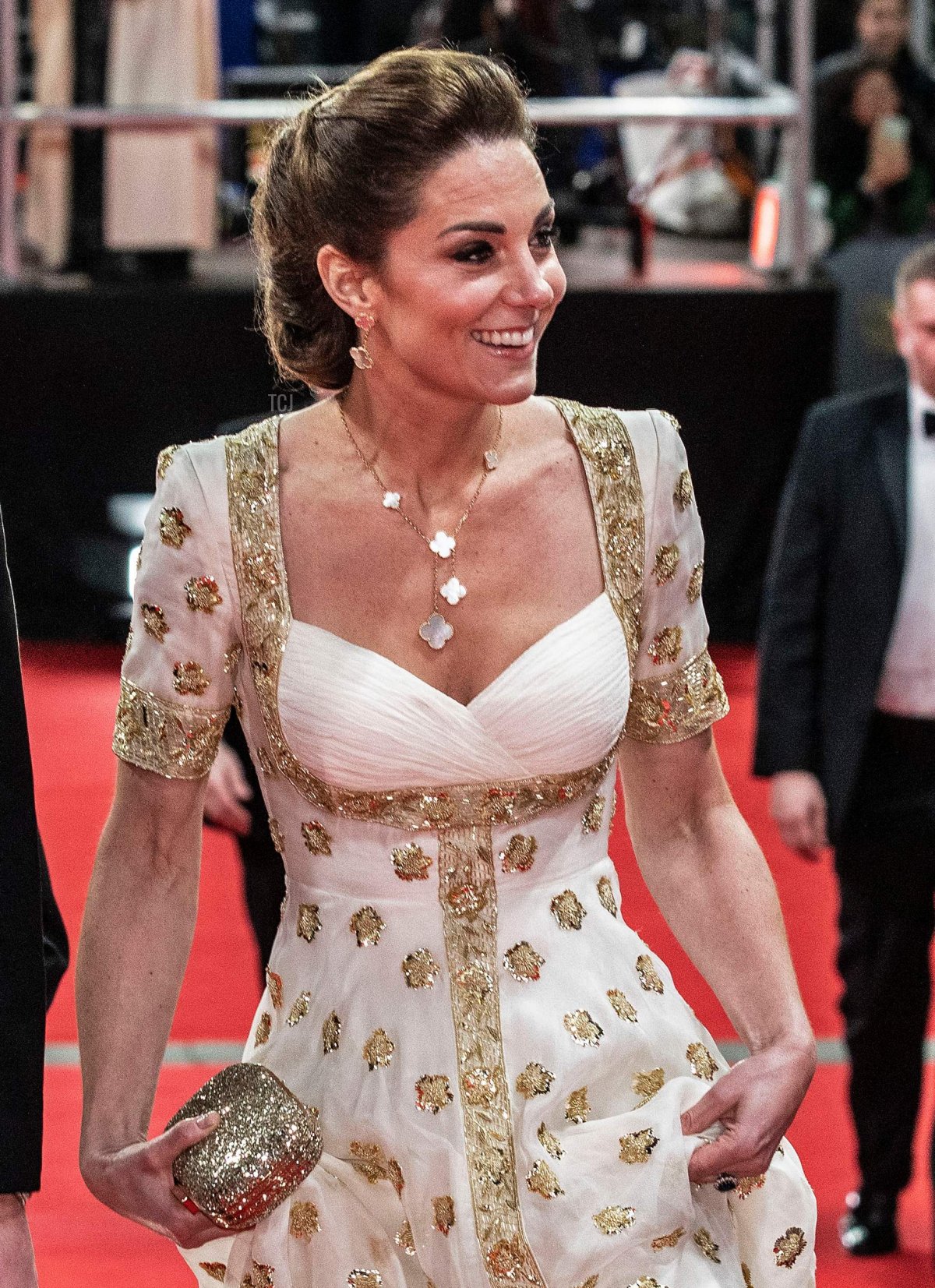 The Duchess of Cambridge arrives for the BAFTA British Academy Film Awards at the Royal Albert Hall in London on February 2, 2020 (JEFF GILBERT/POOL/AFP via Getty Images)
