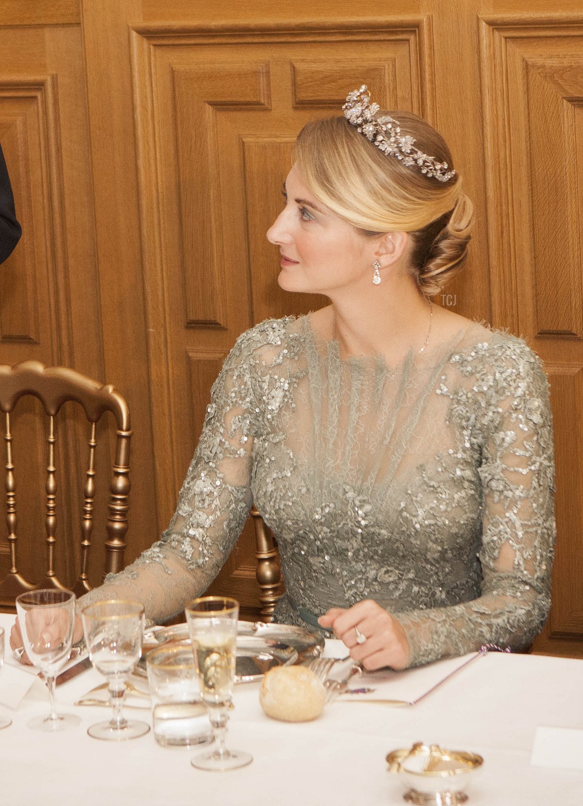 Countess Stephanie de Lannoy attends a gala dinner on the night before her wedding to Hereditary Grand Duke Guillaume of Luxembourg at the Grand-Ducal Palace on October 19, 2012 in Luxembourg (Guy Wolff/Grand-Ducal Court of Luxembourg via Getty Images)