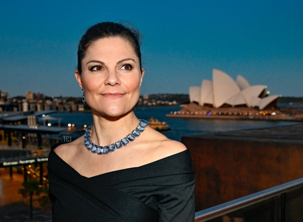 Crown Princess Victoria of Sweden attends a reception for Swedish Australians and members of the Swedish-Australian Chamber of Commerce at the Museum of Contemporary Art in Sydney, Australia, on February 15, 2023 (Jonas Ekstromer/TT News Agency/Alamy)