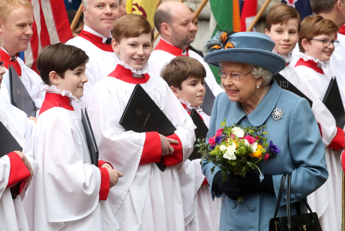 Queen Elizabeth II departs the Commonwealth Day Service 2020 at Westminster Abbey on March 09, 2020 in London, England (Chris Jackson/Getty Images)