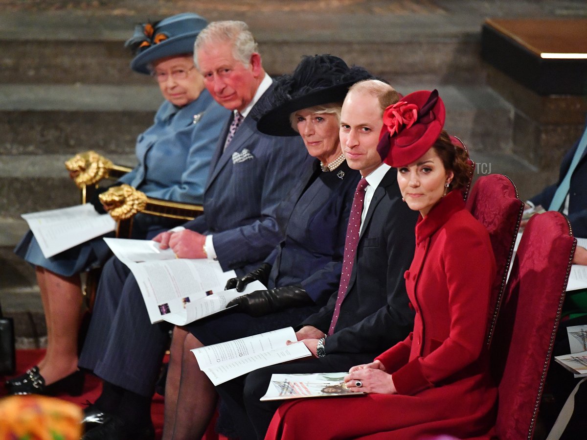 Queen Elizabeth II, the Prince of Wales, the Duchess of Cornwall, and the Duke and Duchess of Cambridge attend the Commonwealth Day Service 2020 on March 9, 2020 in London, England (Phil Harris - WPA Pool/Getty Images)