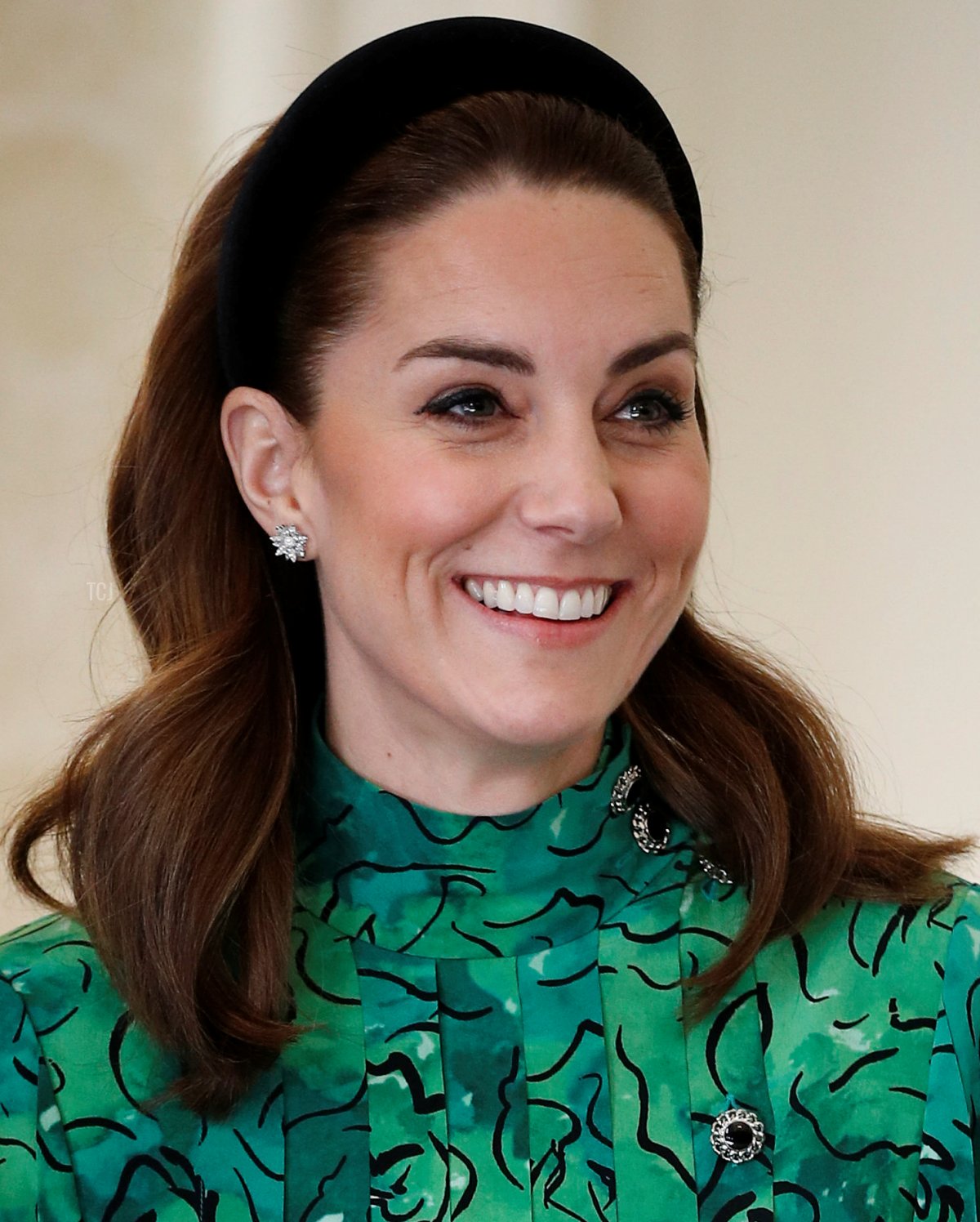 The Duchess of Cambridge visits the official presidential residence, Aras an Uachtarain, to meet with Ireland's President Michael D. Higgins and his wife, Sabina Coyne, on March 3, 2020 in Dublin, Ireland (Phil Noble - Pool/Getty Images)