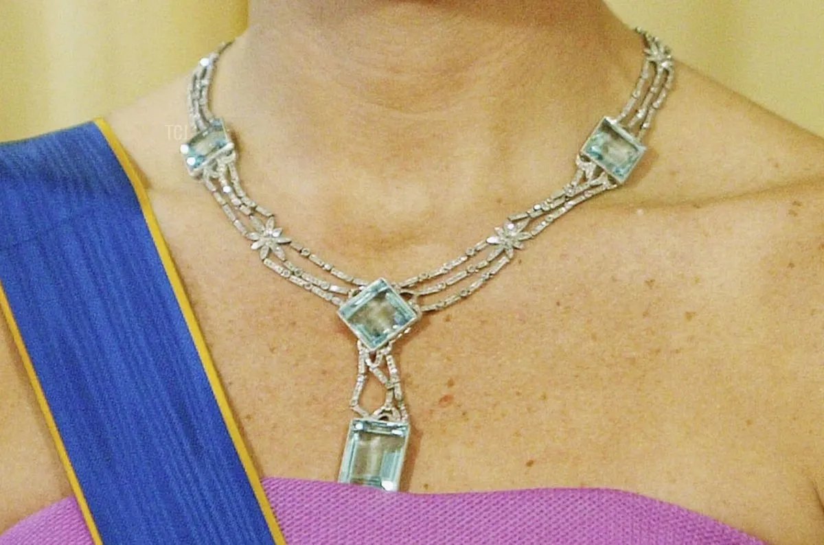 Princess Maxima of the Netherlands attends a state banquet in honor of the visiting Grand Duke and Grand Duchess of Luxembourg at the Noordeinde Palace in The Hague, the Netherlands April 24, 2006 (Michel Porro/Getty Images)